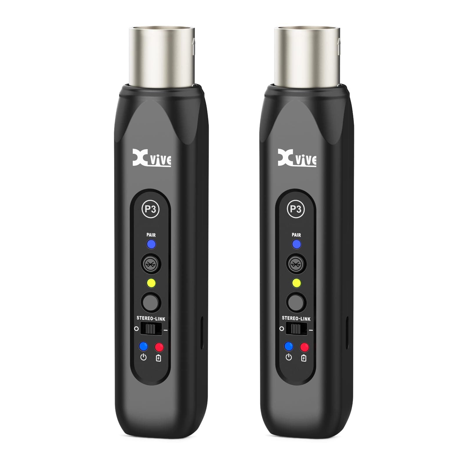 Xvive P3D Wireless XLR Bluetooth Receiver Bluetooth for Mixer, Active PA Systems,DJ Systems (P3D Stereo XLR)