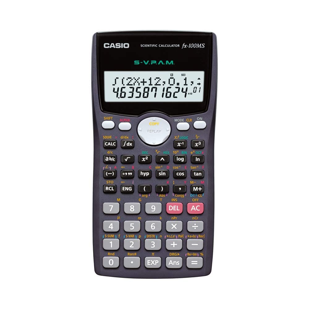 FX-100MS Non-Programmable Scientific Calculator, 2-line display, 300 functions