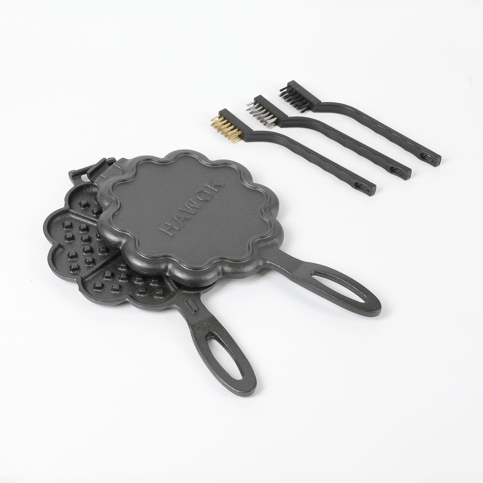 Cast Iron Heart Shaped Waffle Iron Waffle Maker…