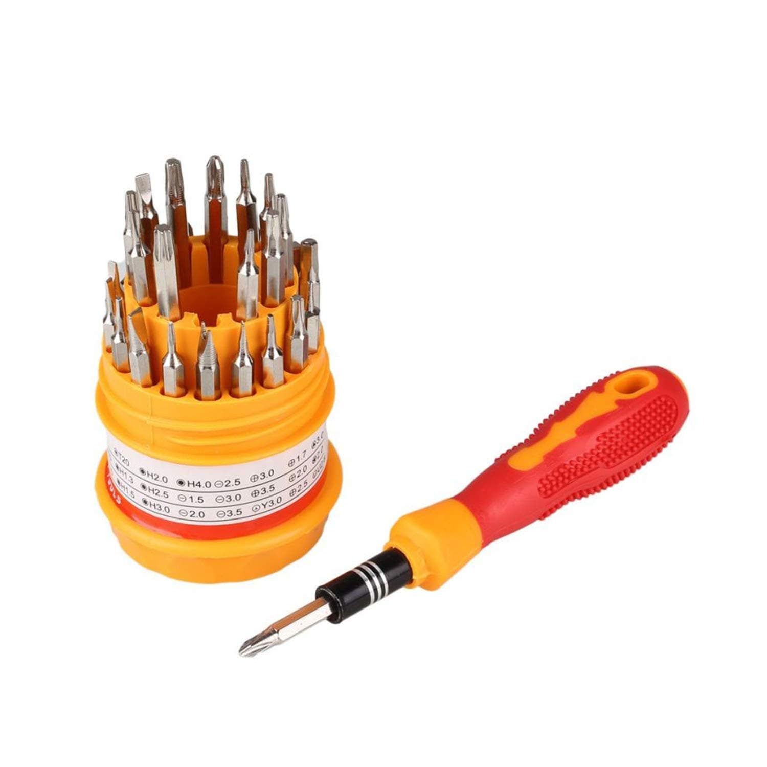 Magnetic Precision Screwdriver Tool Set - 31 In 1 (Yellow)