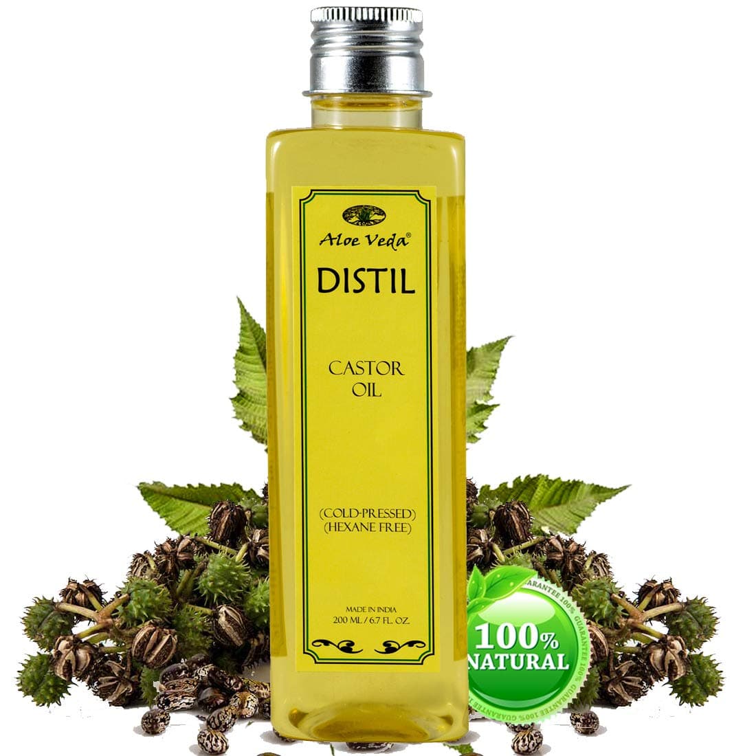 Distil Cold-Pressed Castor Oil Hexane Free 200ml
