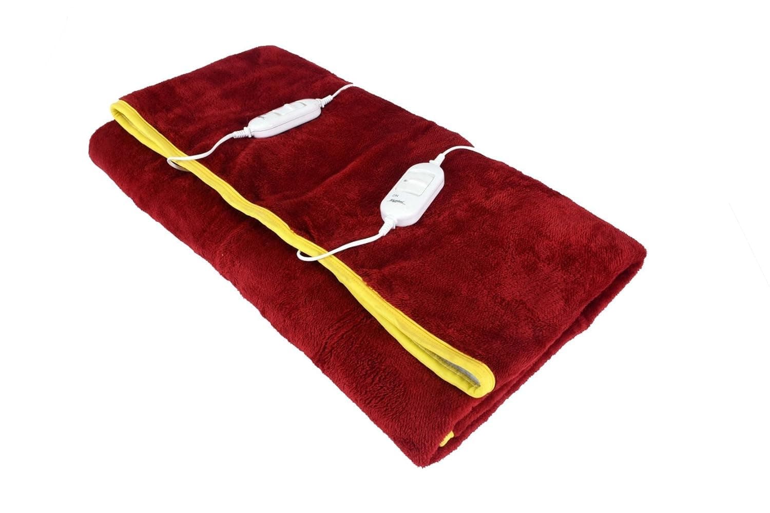 Utopia Bedding Under Blanket Polyester Shock Proof and Heating Electric 300 TC Double Bed Warmer Blanket Skin Friendly 60X60 Inch (Maroon)