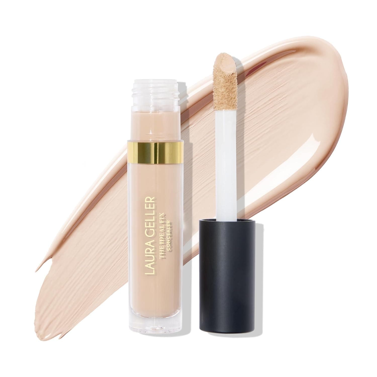 – LAURA GELLER NEW YORK The Ideal Fix Concealer - Porcelain - Buildable Medium to Full Coverage Liquid Concealer - Covers Under Eye Dark Circles & Blemishes - Long-Lasting