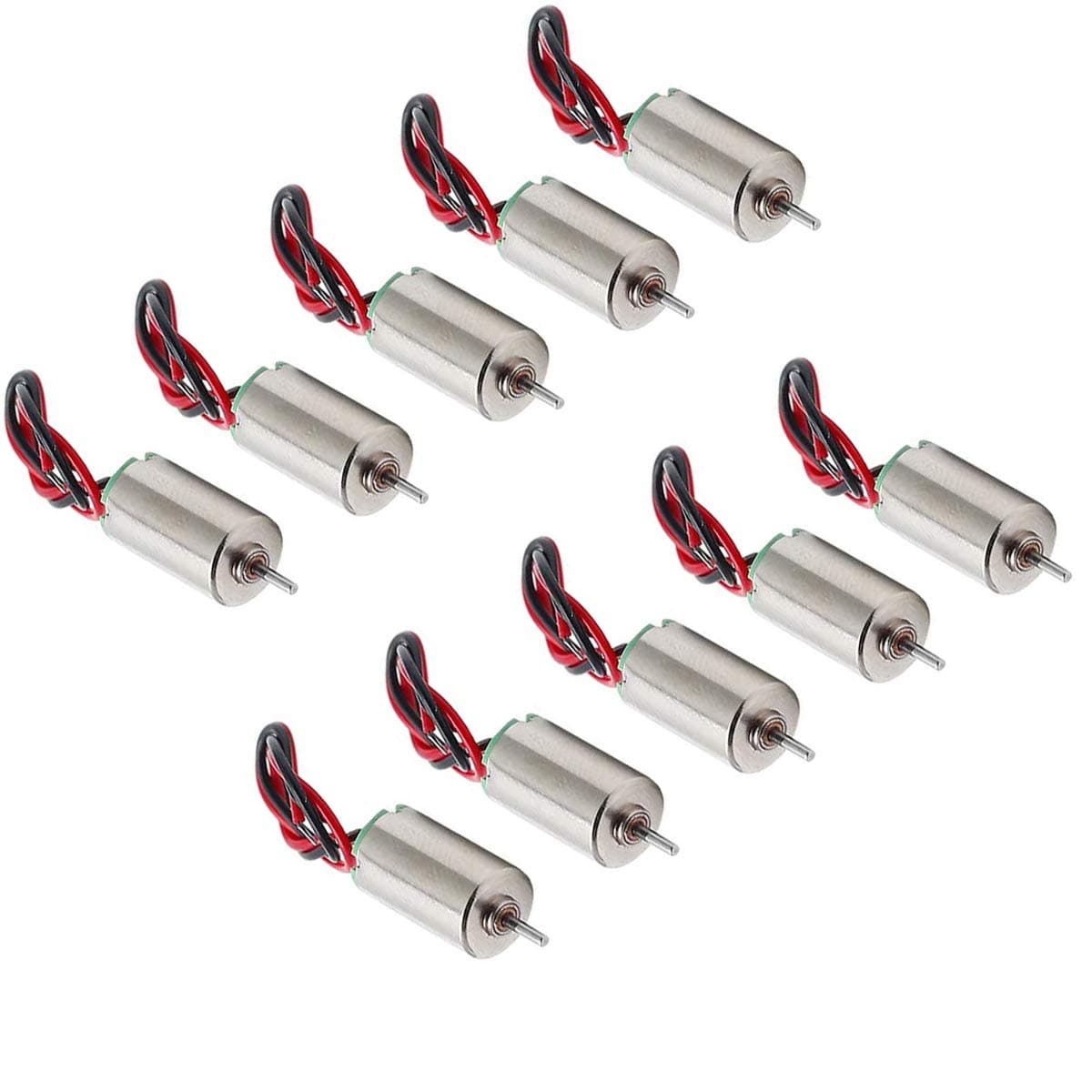 6x10mm Coreless Micro DC Motor DC 1.5-3.7V 35000RPM Micro Motor for Airplane Model RC Toys - (10 Pcs)