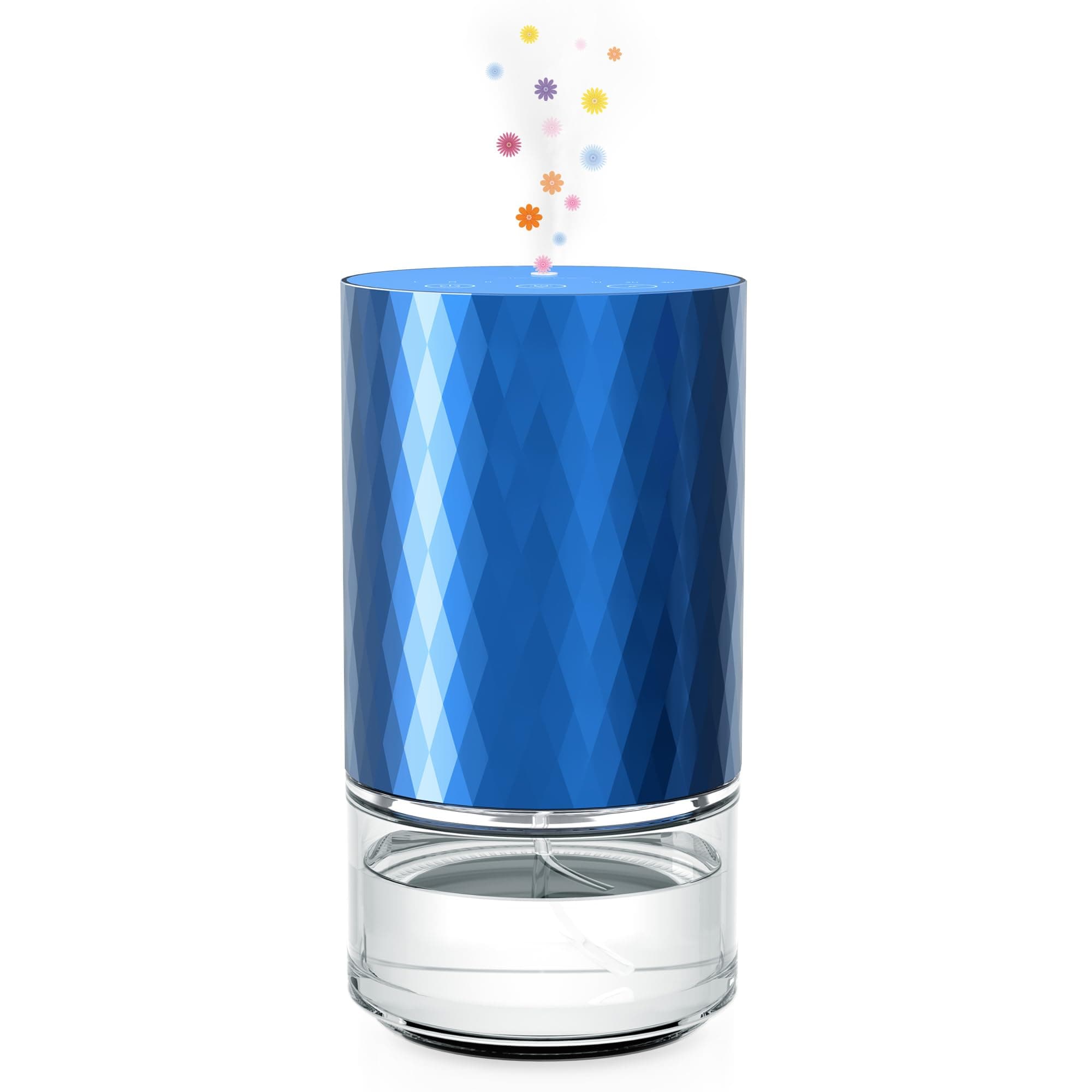 Airversa Waterless Diffuser Essential Oil 100ml Capacity Scent Air Machine for Home Aromatherapy Nebulizer Premium Metal Battery Operated 3 Mist Settings Timers Color Light AN3 Blue