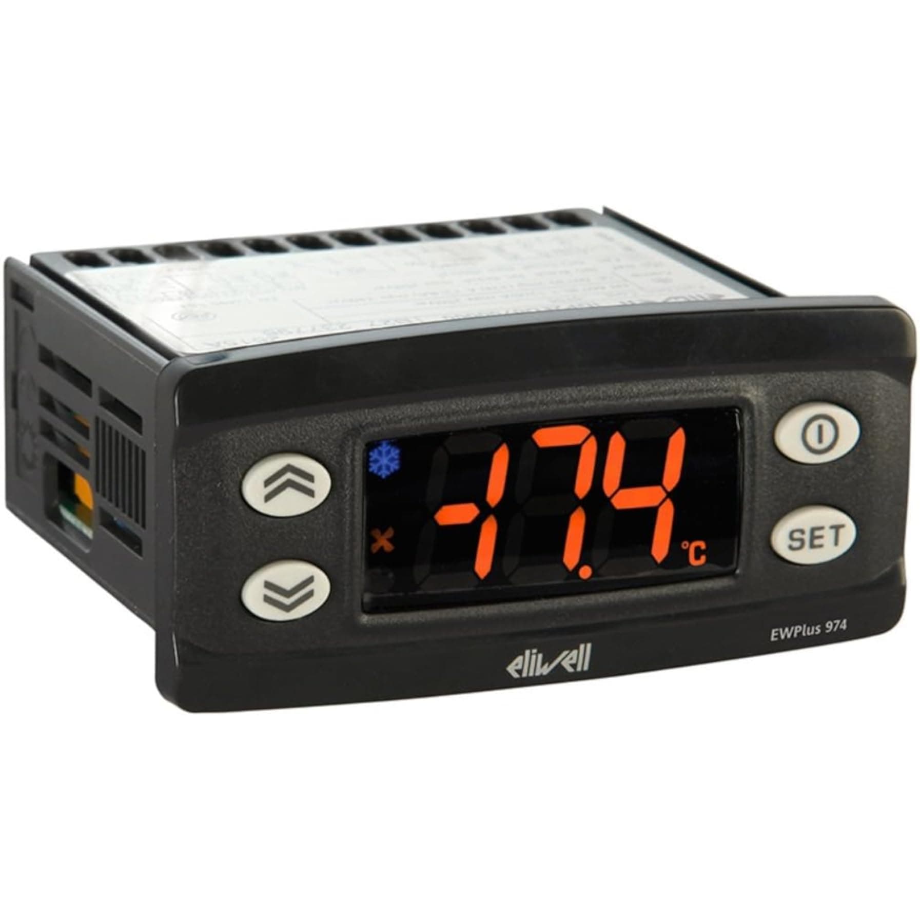 Eliwell EWPlus 974, Green, 230.0 Volts Electronic Controller for Refrigeration Unit, Part Number EW2EDI0XC4780