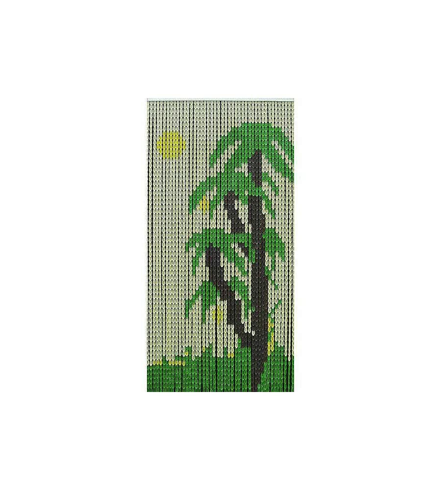 CDF01046 Palms Design Curtain, Green