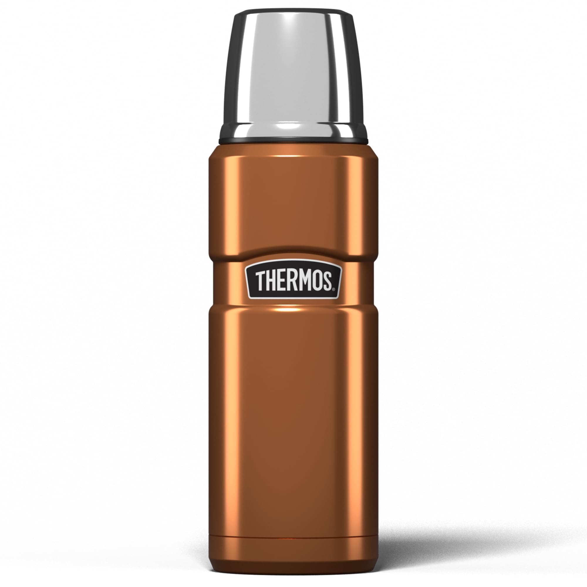 Thermos Stainless King 470ml Multi- Purpose Flask - Original-Style Flask can be Used as Travel Mug or Insulated Water Bottle for Daily Commute & Weekend Adventures – Copper, 5- Year Warranty