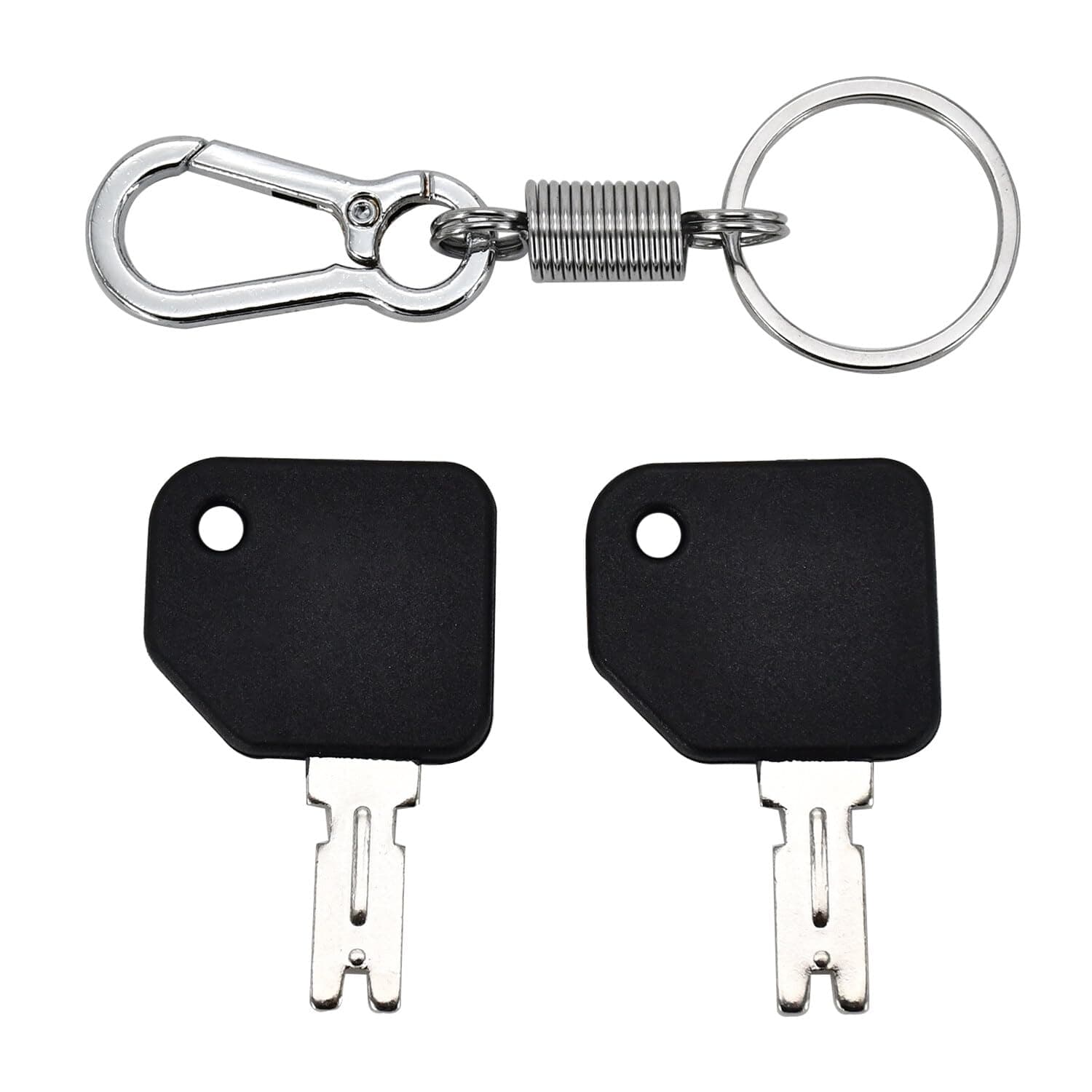 166 Forklift Ignition Keys Plastic Handle 186304 Compatible with Caterpillar Cat Hyster Gradall Generic Clark Yale Komatsu Crown Gehl etc Forklift Replace 1430 6T-2663 51335040, with Key Chain (2)