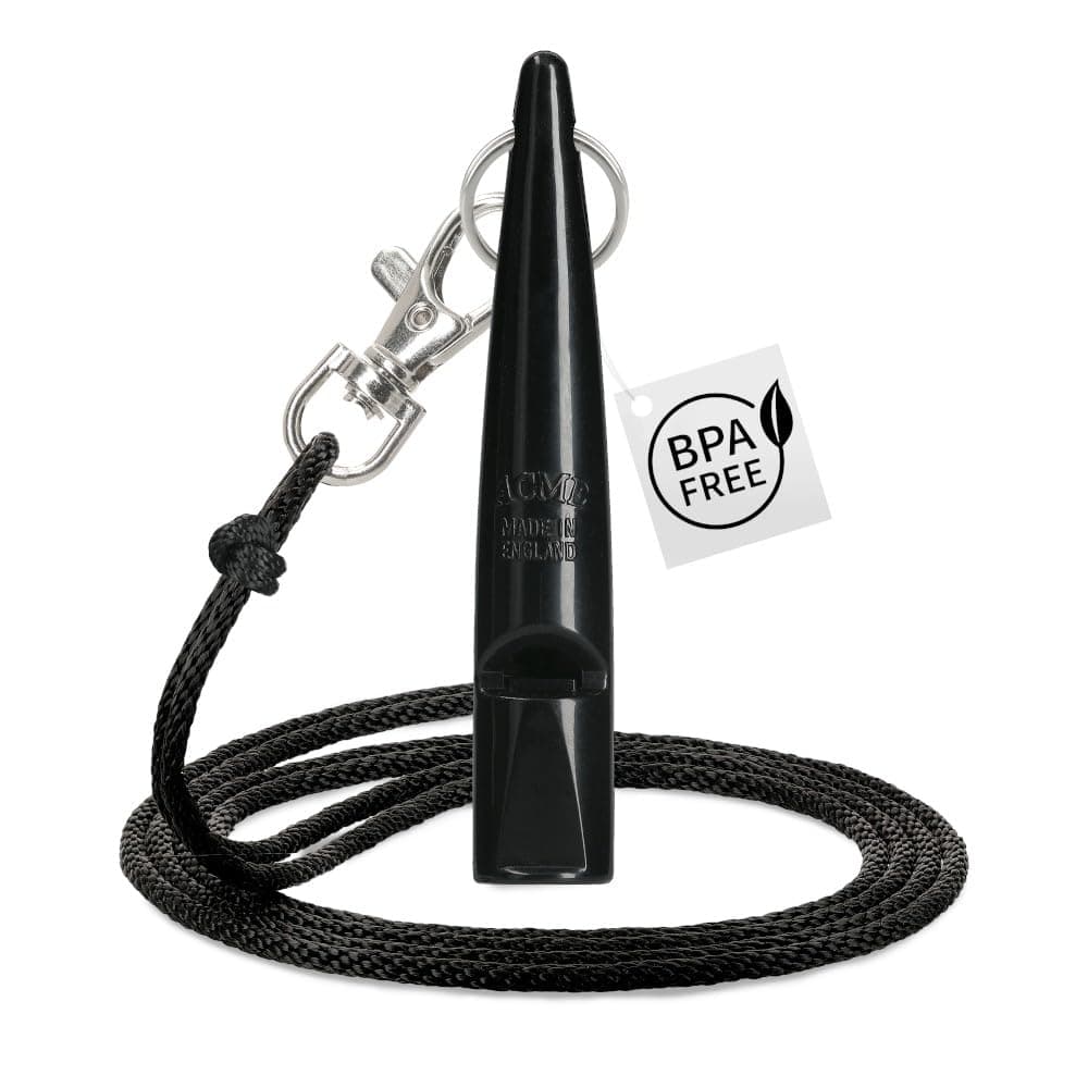 211.5 Dog Whistle with Strap Black