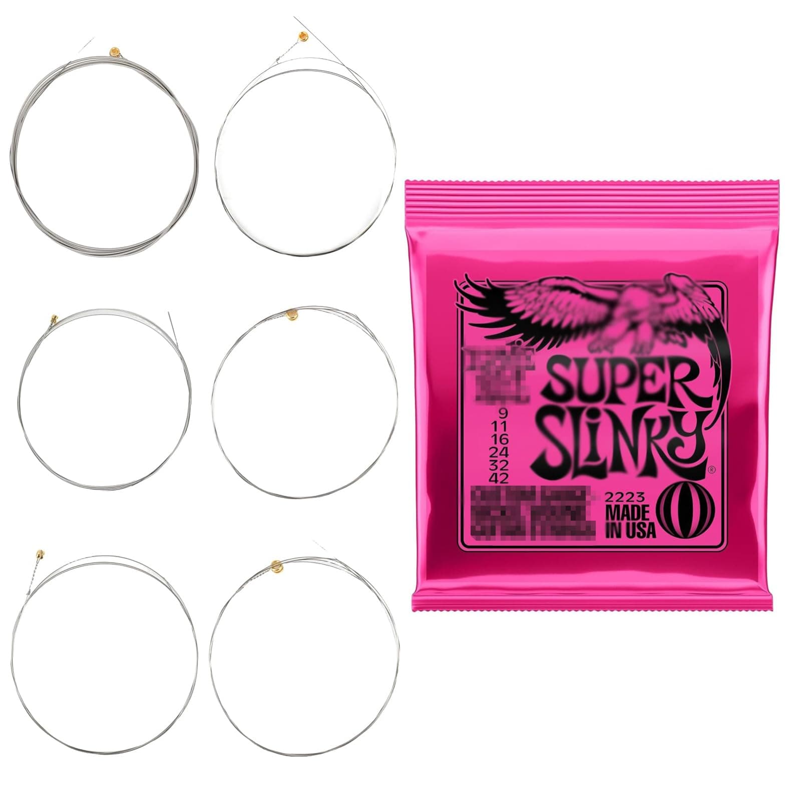 Strings for Ernie Ball, Guitar Strings, Electric Guitar Strings, Guitar Strings Electric and Regular Slinky Electric Guitar Strings 6 Strings Kit Rust-Proof Eagle Wire - 9-42 Gauge