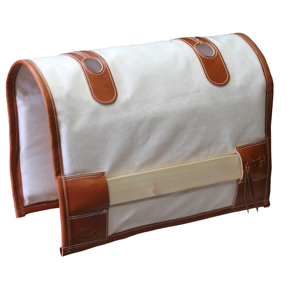 Classic Canvas & Leather Pack Saddle Cover for Decker Pack Saddles; Pack Saddle Cover for Horse & Mule Packing, Canvas & Leather Decker Pack Saddle Cover w/ 1in of Padding