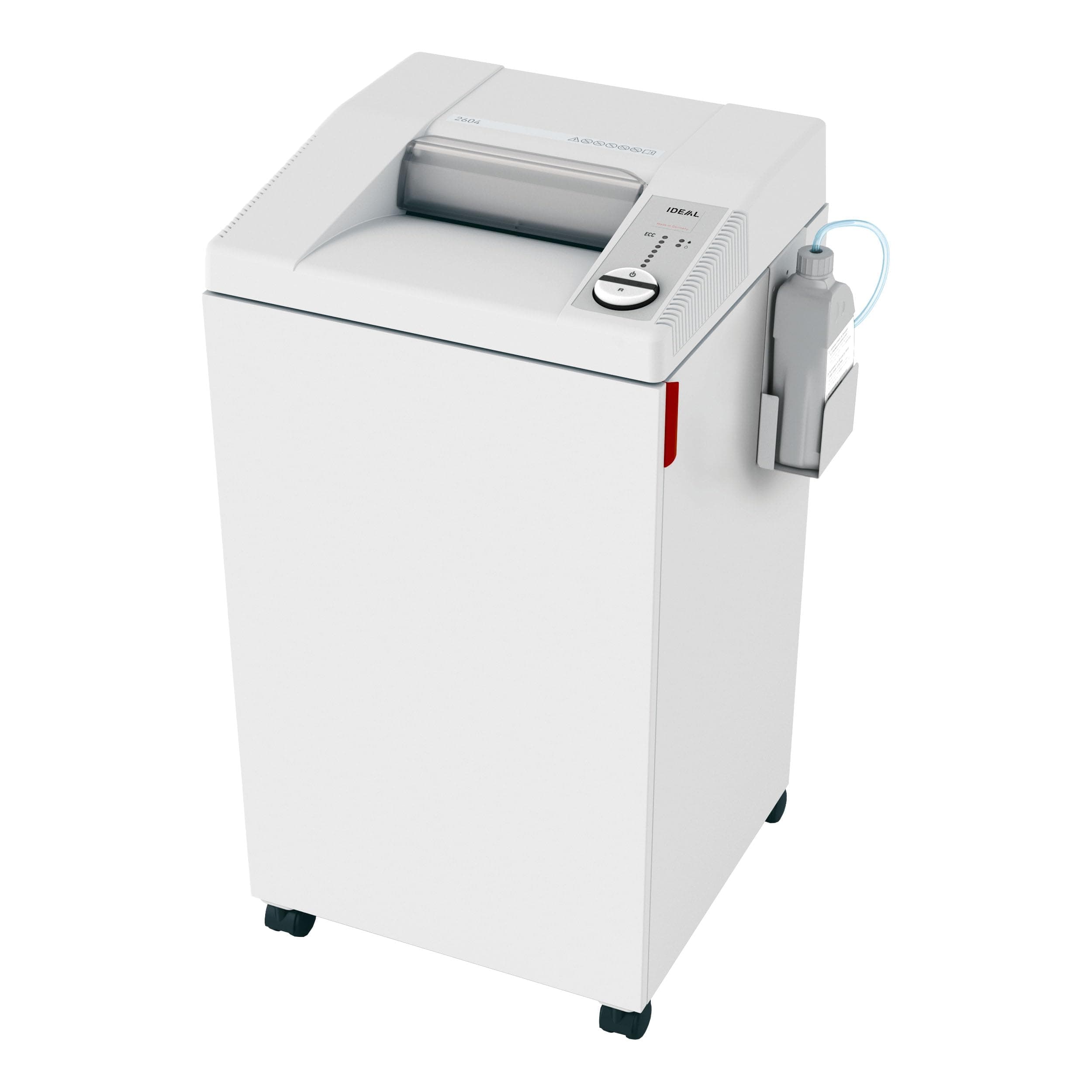 ideal. 2604 Cross-Cut Centralized Office Shredder with Automatic Oiler, Continuous Operation, 23 to 25 Sheet Feed Capacity, 26 gal Bin, Shred Staples/Paper Clips/Credit Cards/CDs/DVDs, P-4 Security