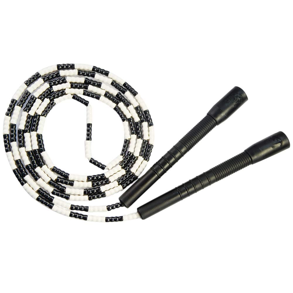 Jump Rope Soft Beaded Segment Adjustable and Premium Skipping Rope Tangle-Free and for Men, Women and Kids, Plastic Handle Fancy Skipping Jump Rope with Workout-Free Carry Bag