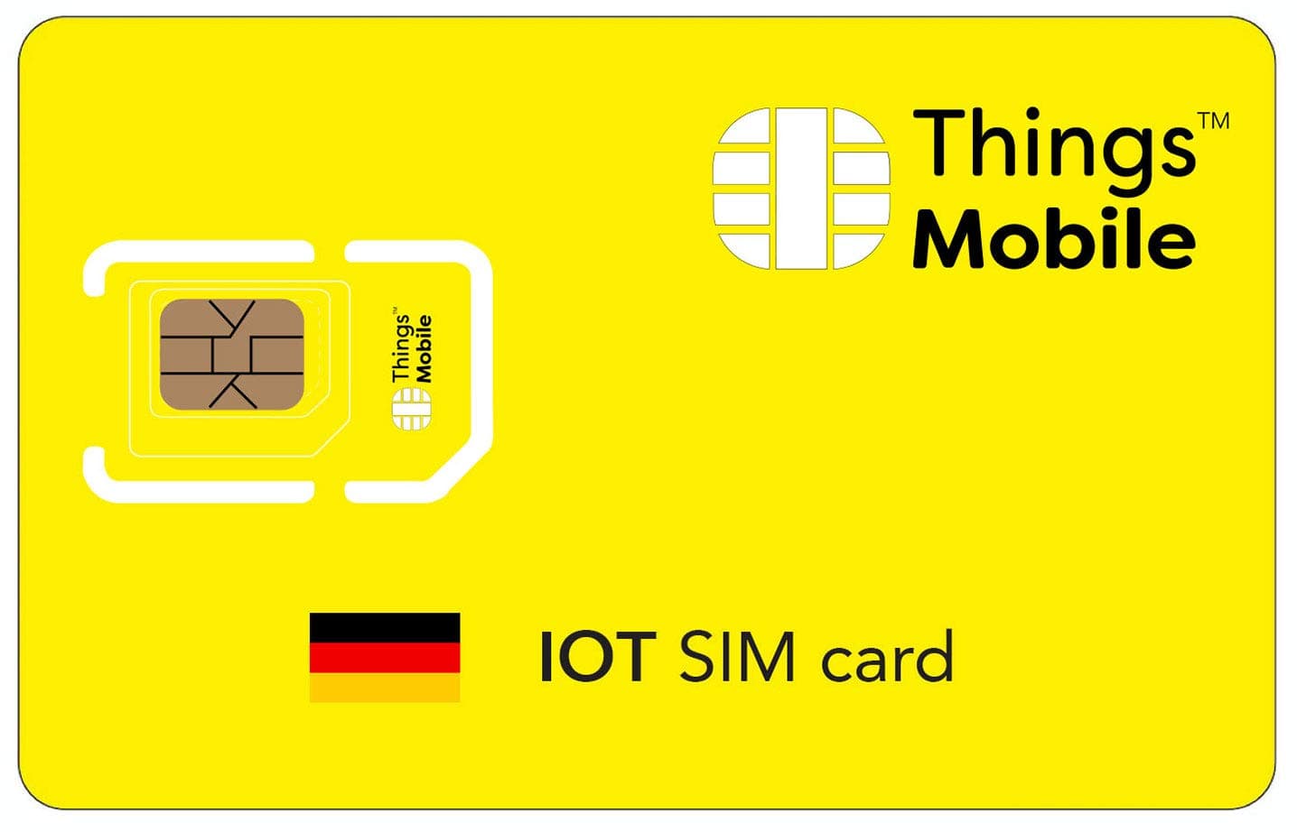 IOT SIM Card for GERMANY - Things Mobile - with Global Coverage and Multi-Operator GSM/2G/3G/4G LTE Network, No Fixed costs, No Expiration Date and Competitive Rates, with €10 Credit Included