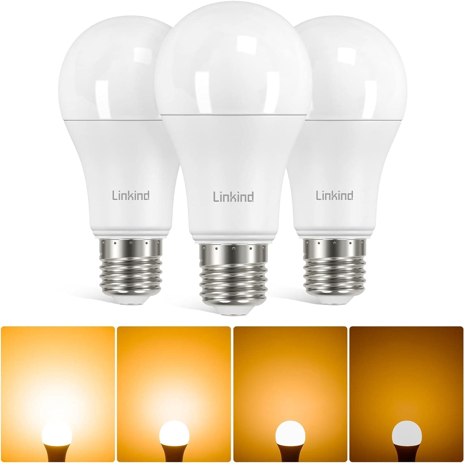 Dimmable E27 LED Bulb, 13W Equivalent to 100W, Warm White 2700K 1521LM, A60 Edison Bulb with Fat Screw, Pack of 3