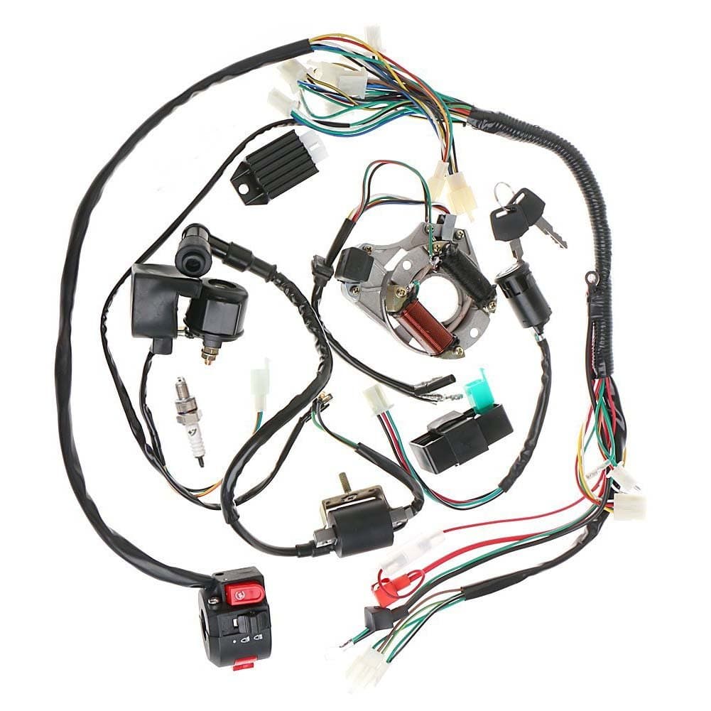 Complete Electrics Stator Coil CDI Wiring Harness for 4 Stroke ATV KLX 50cc 70cc 110cc 125cc