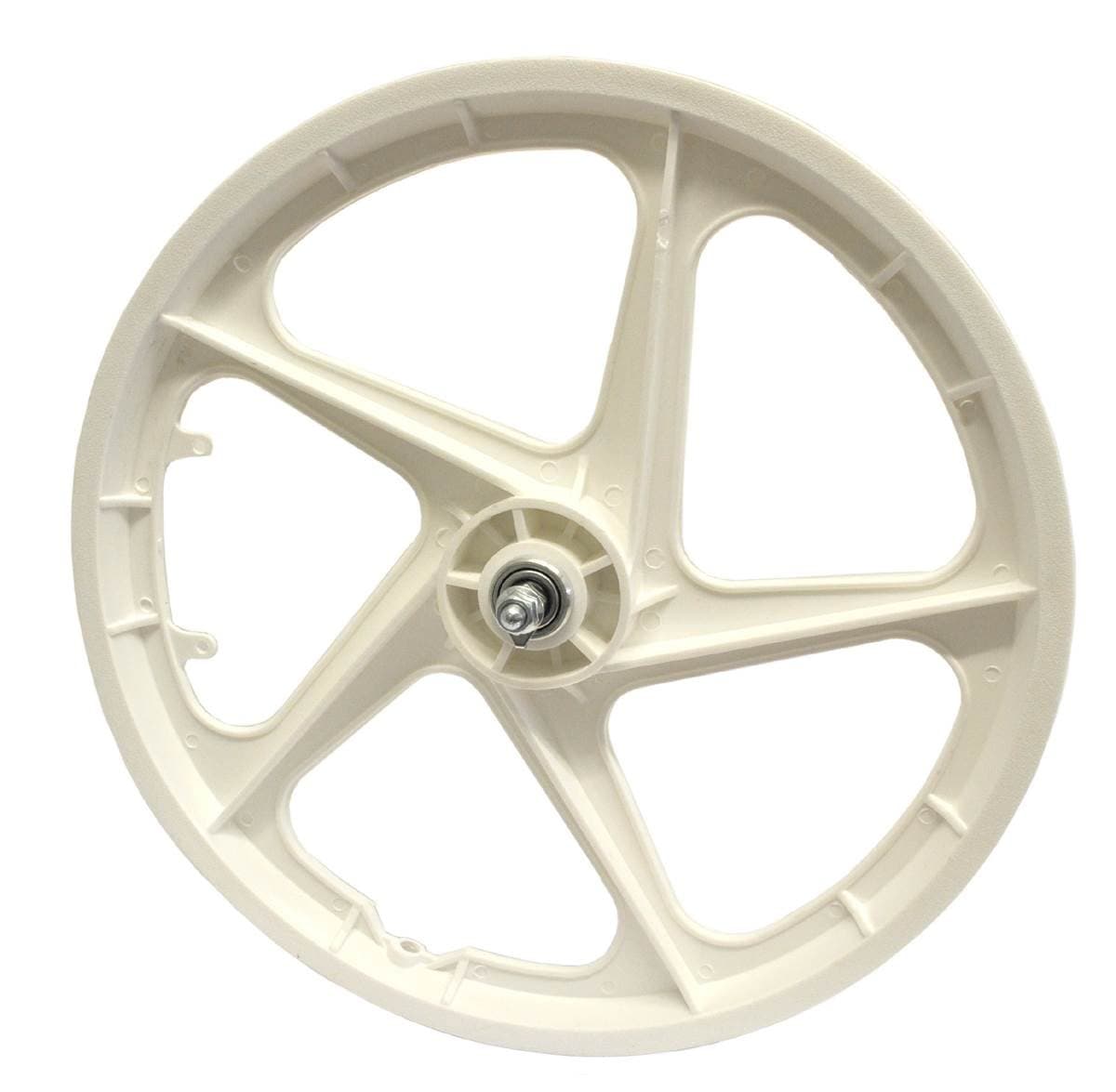 Trinity B2B 20" Front BMX 5 Spoke WHITE Aero Mag Nylon Retro Freestyle Bike Wheel