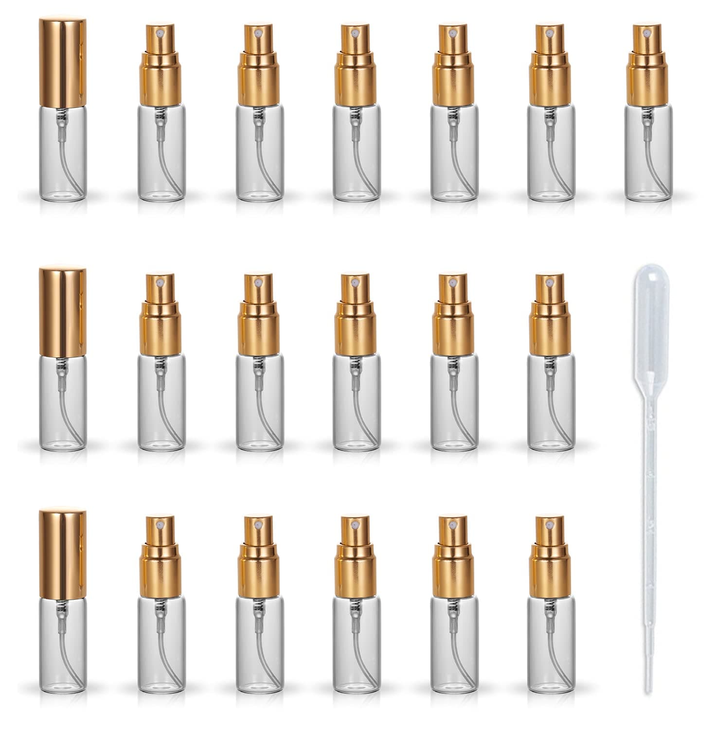 5ML Glass Spray Bottle - Empty Refillable Container Essential Oils, Cleaning Products, Homemade Cleaners, Misting Plants with Water Vinegar Mixtures for Cleaning or Cooking