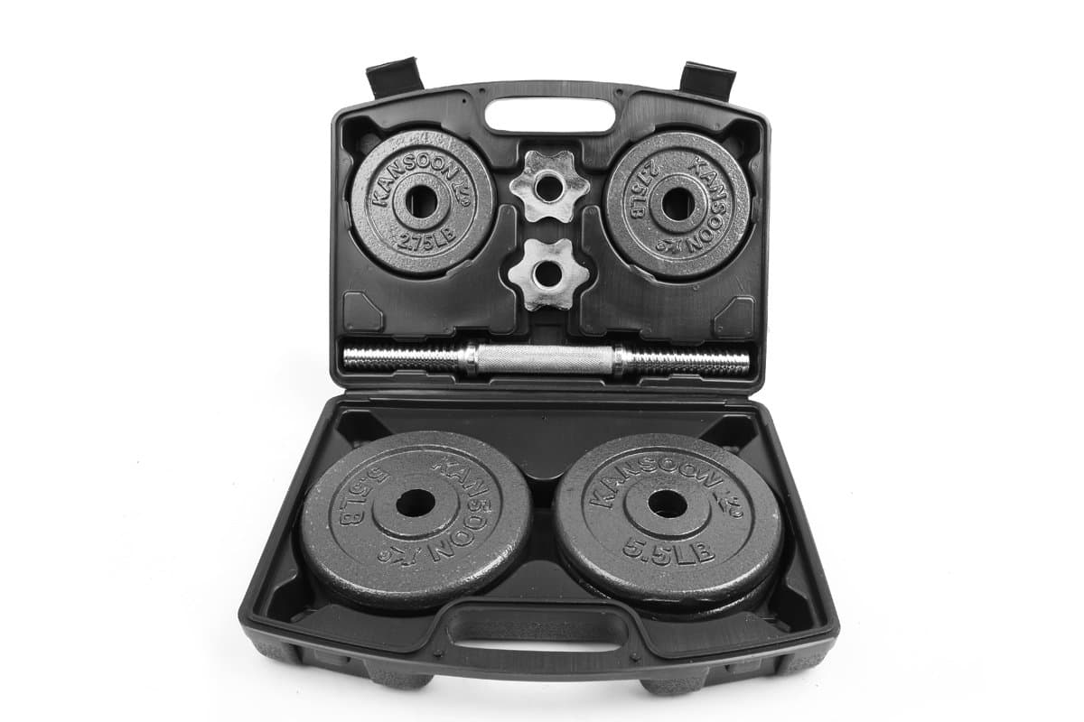 Kansoon 33-pound Cast Iron Single Dumbbell with Case