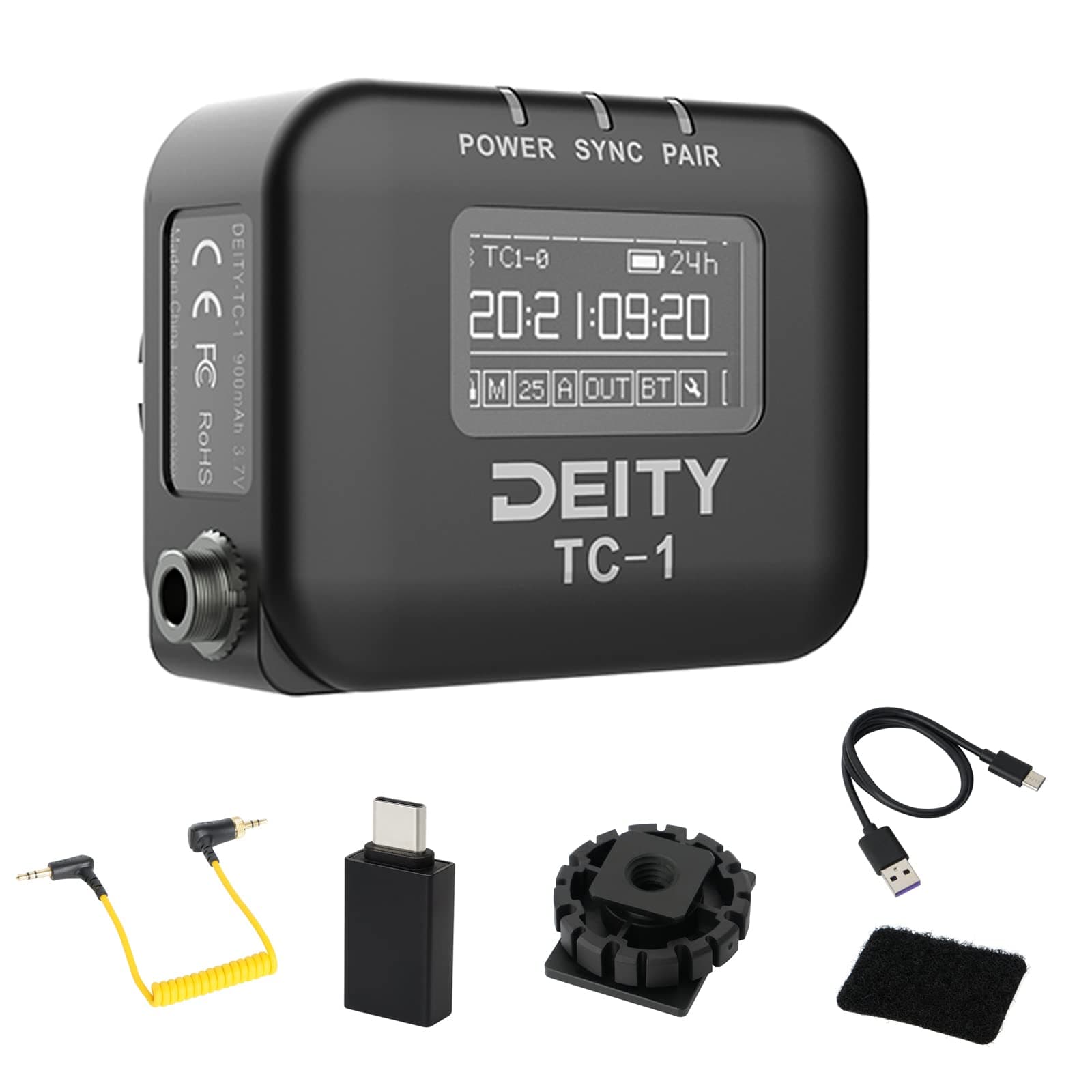 Deity TC-1 Wirless Timecode Box,2.4G Radio,Time Code Accuracy 0.5ppm,Bluetooth 5.0,Max Range 250FT, Support APP Control