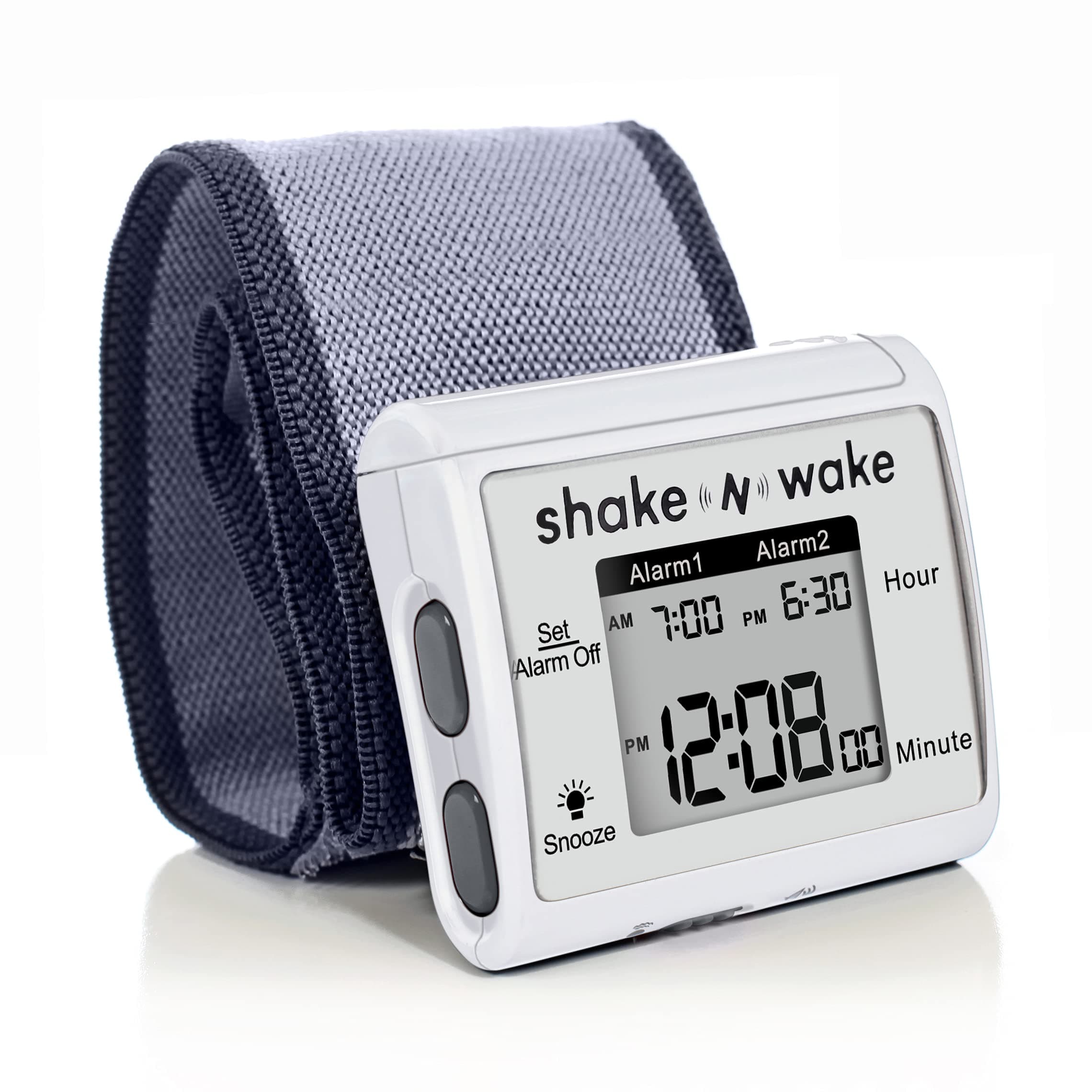 Tech Tools Vibrating Alarm Clock - Shake N Wake - Silent Alarm Wristband Watch - Upgraded Version with Dual Alarms