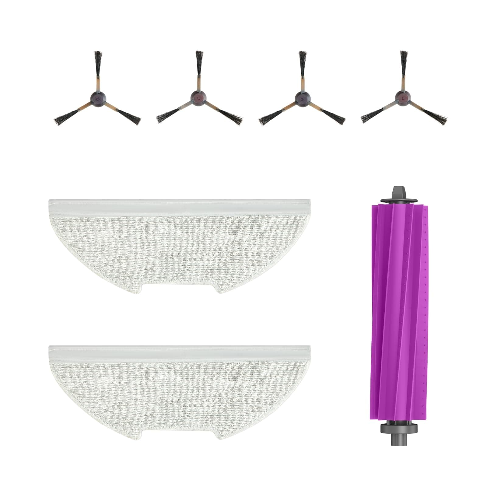 Authentic Replacement Parts Accessories Compatible for E20 Plus Robot Vacuum Cleaner, Replacement Kit Include: 1 Roller Brush + 2 HEPA Filter + 4 Edge-Sweeping Brush + 2 Mop Pad