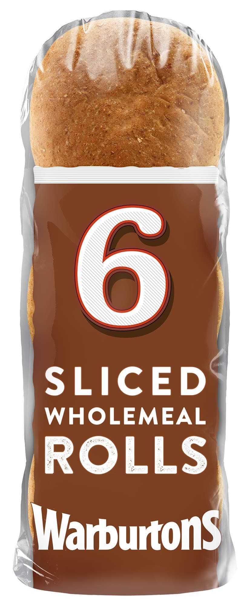 6 Sliced Wholemeal Rolls, 336g