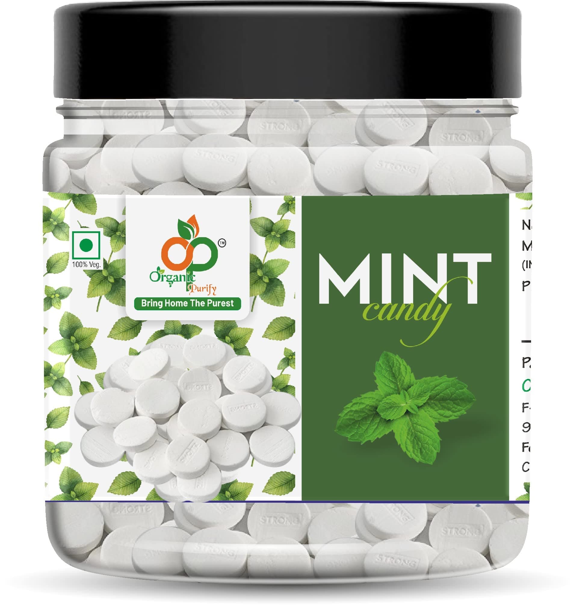 White Mint Candy (Pepper Mint Goli) Safed Mint | Jar Pack 400 Gram