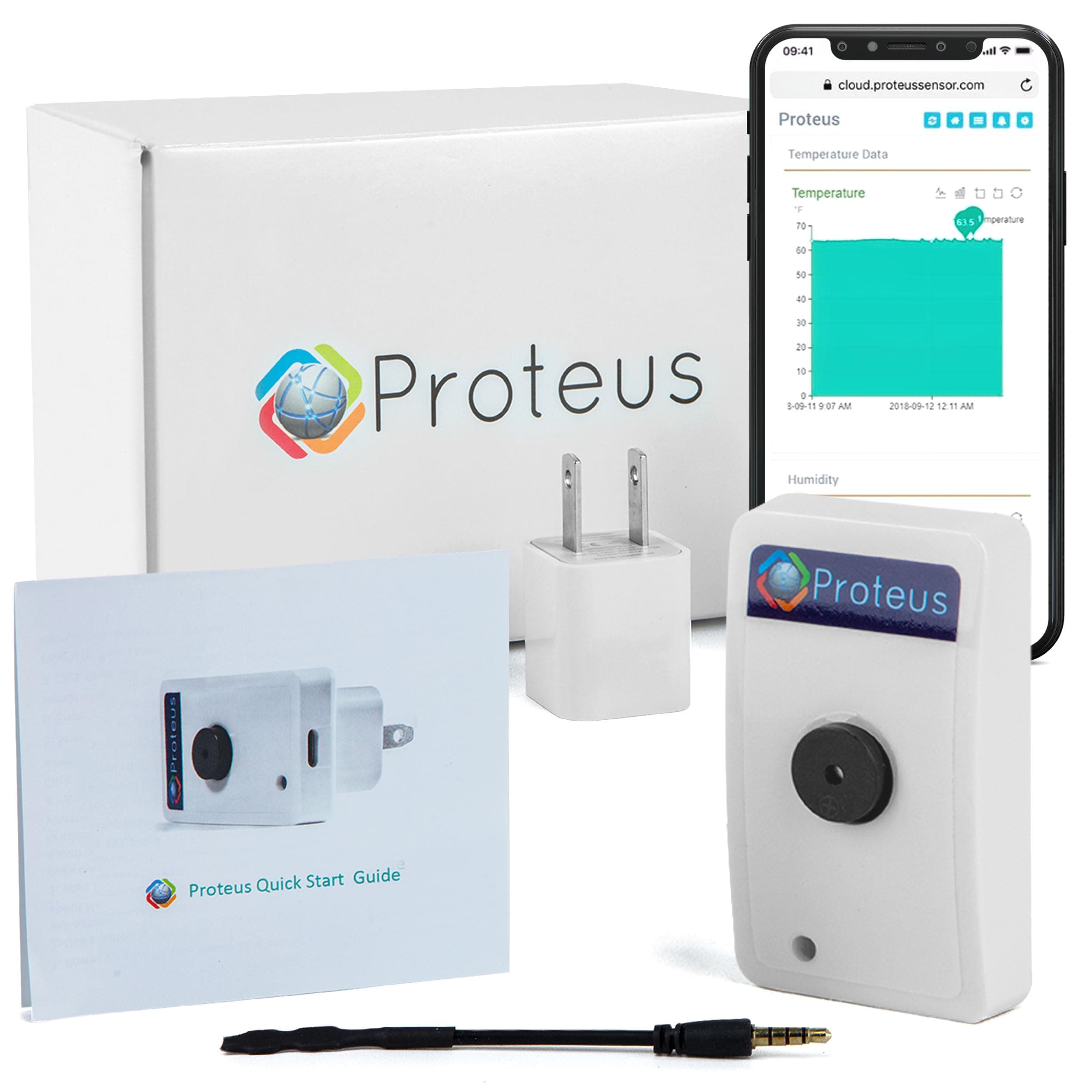 Proteus Wifi Temperature Humidity Sensor with Buzzer and Email or Text Alerts