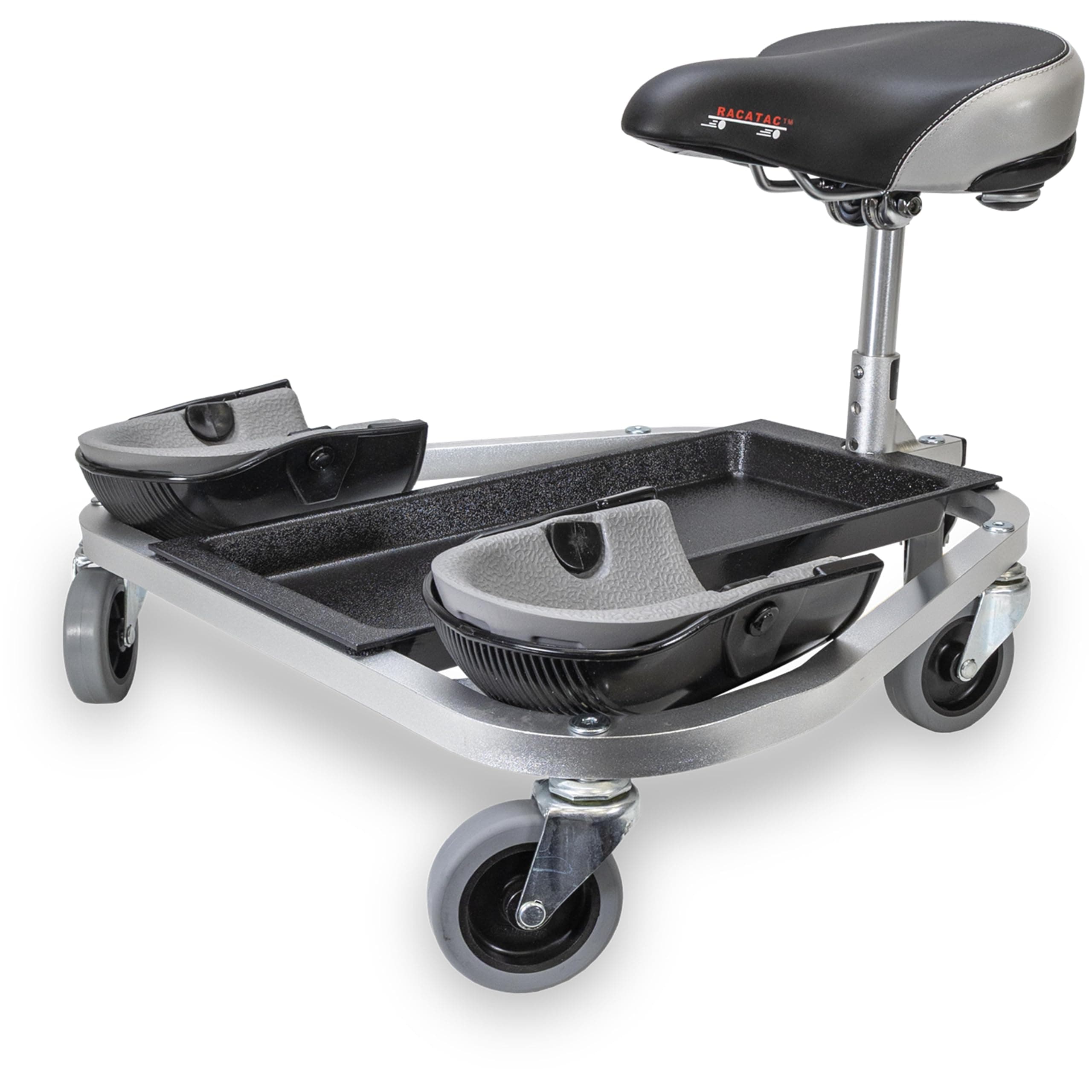 Kneeling Sitting Creeper, 3 Inch Casters, Knee Pads, Adjustable Seat, Made in the USA, 01RAC3