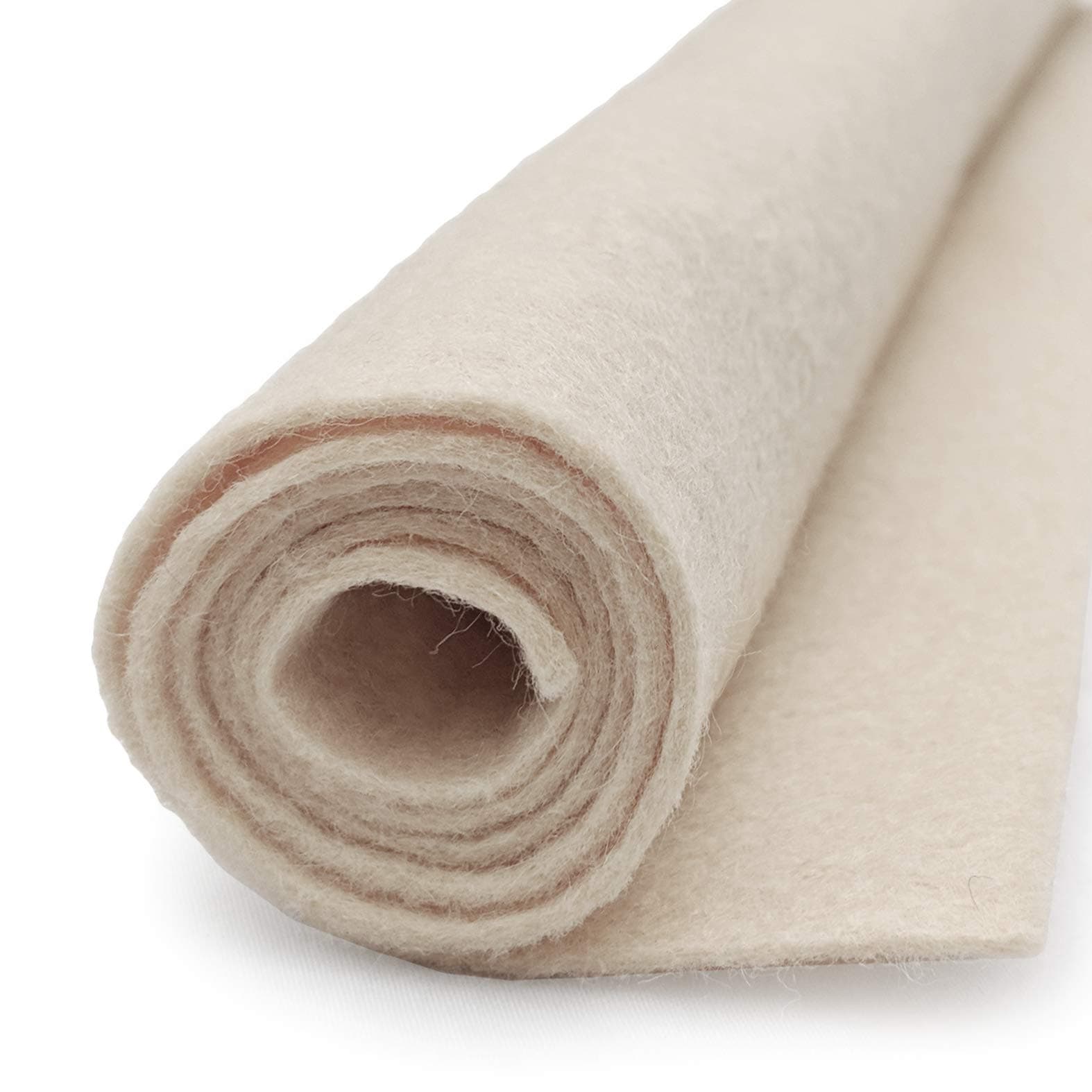Fresh Linen - Ivory White - Wool Felt Oversized Sheet - 20% Wool Blend - 1 12x18 inch Sheet