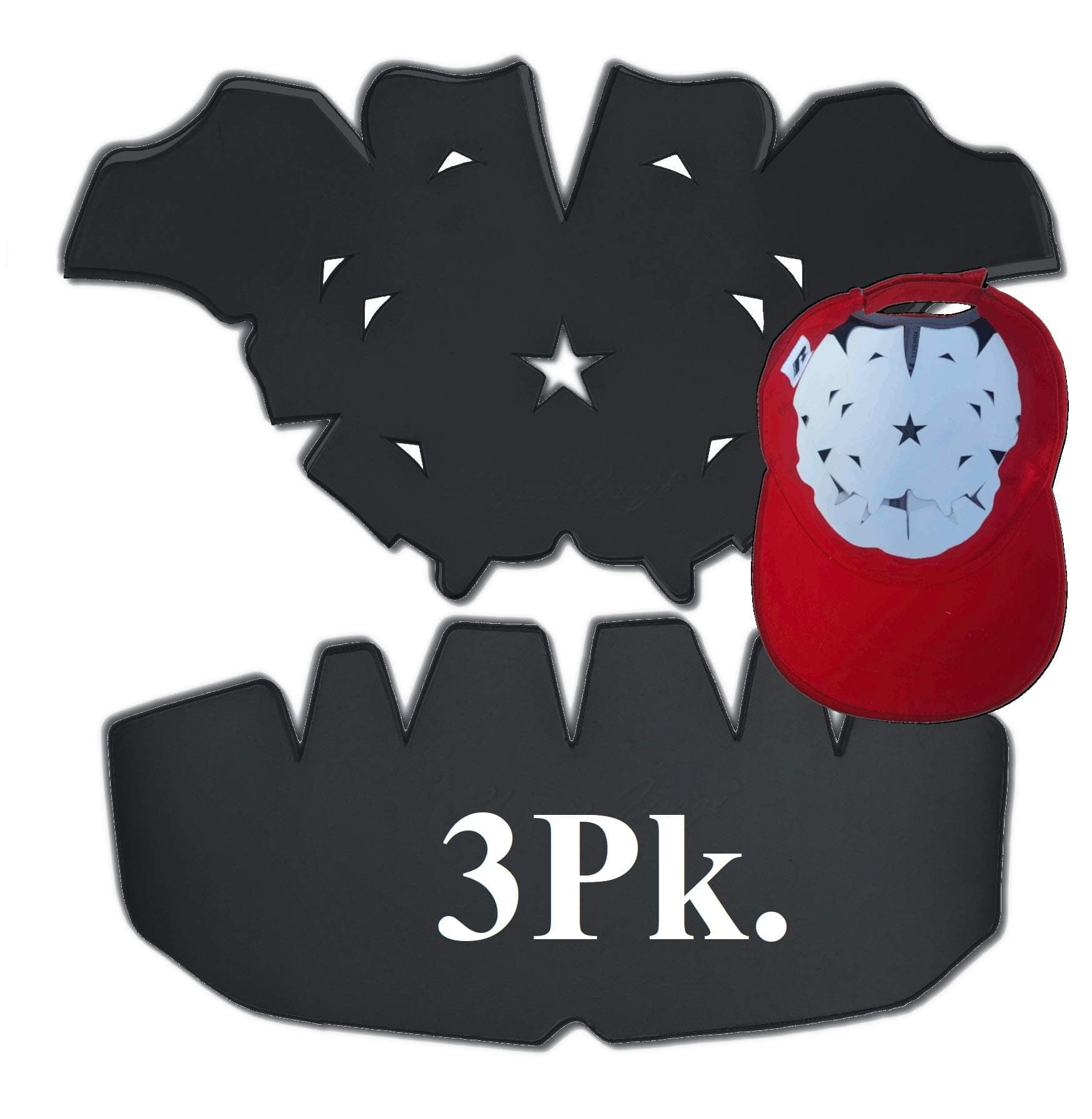 Shapers Image3Pk. Baseball Caps Dome Panel Shaper| Storage/Washing Aide| Fitted Caps Shaper