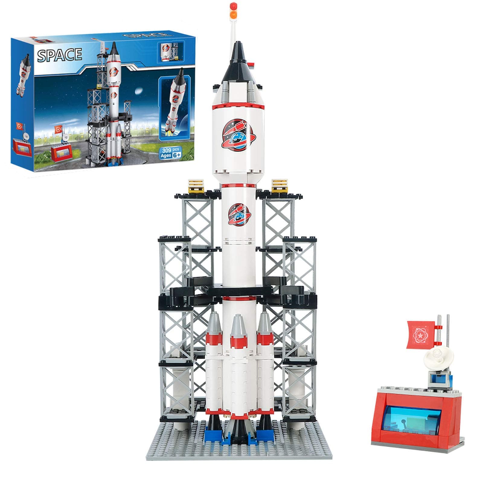 BRICK STORYRocket Launch Center Space Explorer Building Kit Space Shuttle Adventure Building Sets for Kids 6-12 Years Old City Space Discovery Rocket Spaceship STEM Aerospace Toys (309PCS)