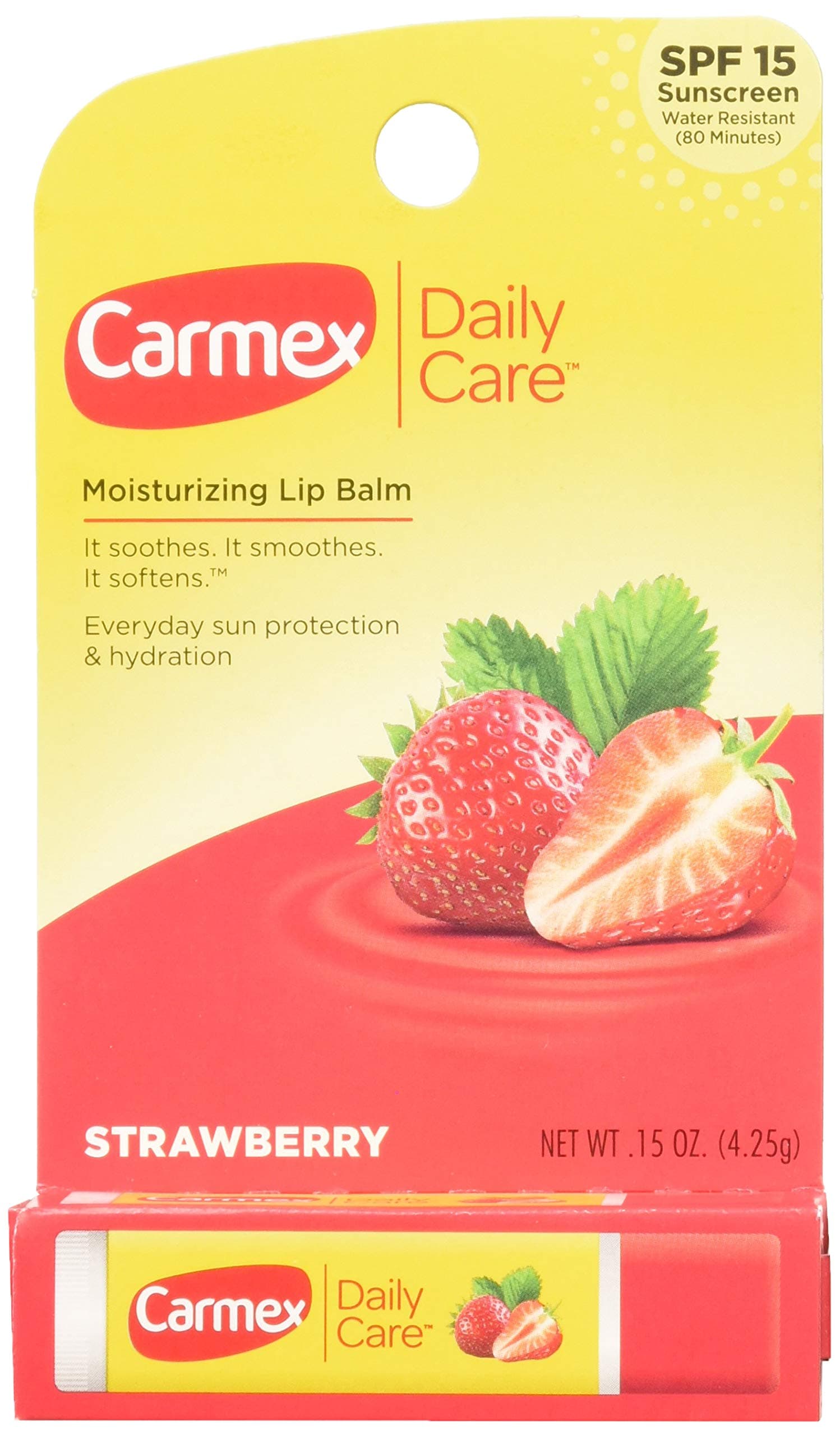 Lip Balm Stick, Strawberry, 3 Pack