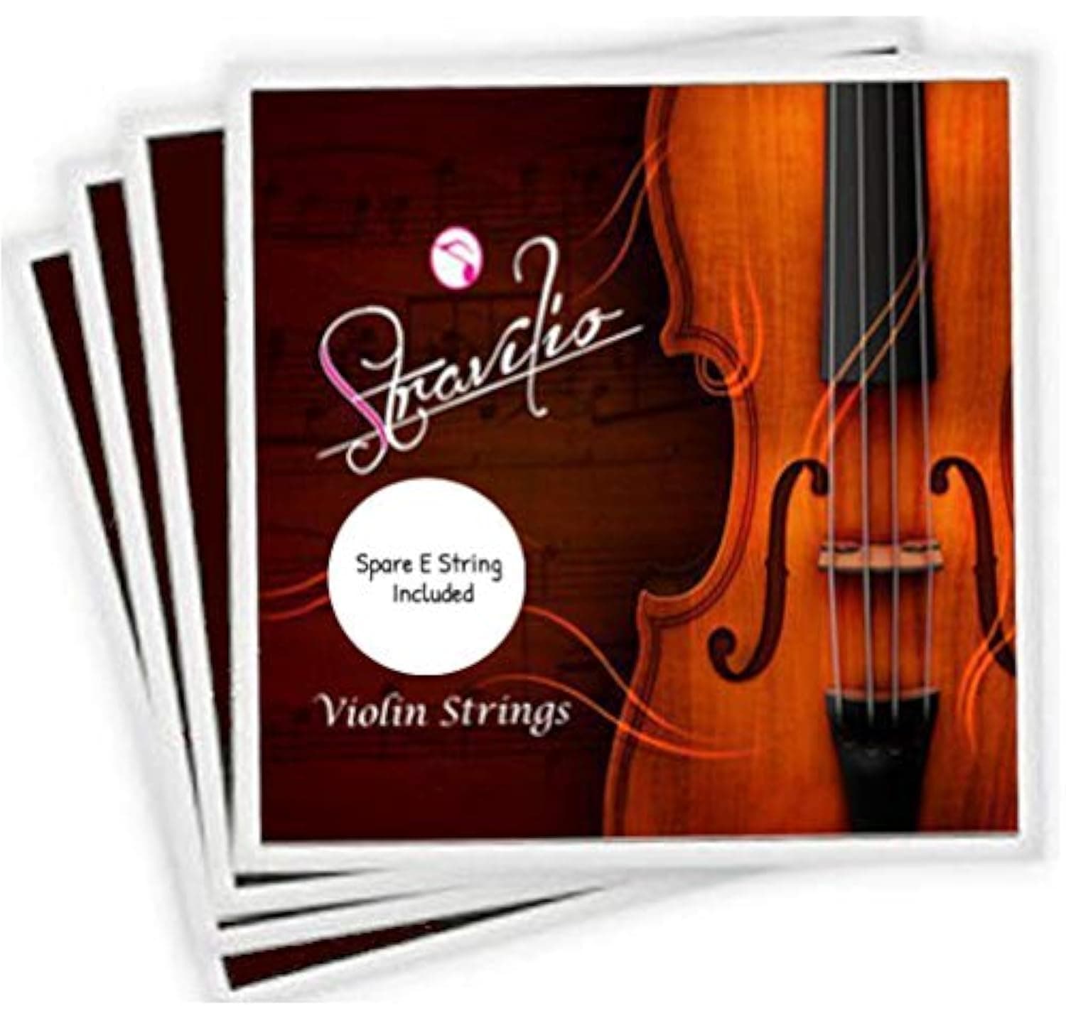 Top Race 4/4 & 3/4 Violin Strings Replacement - Bronze Violin Strings Full Set - Violin String w/Ball Ends - Long-Lasting Silver-Wound Steel Strings - Warm Tone, Flexible - For All Levels