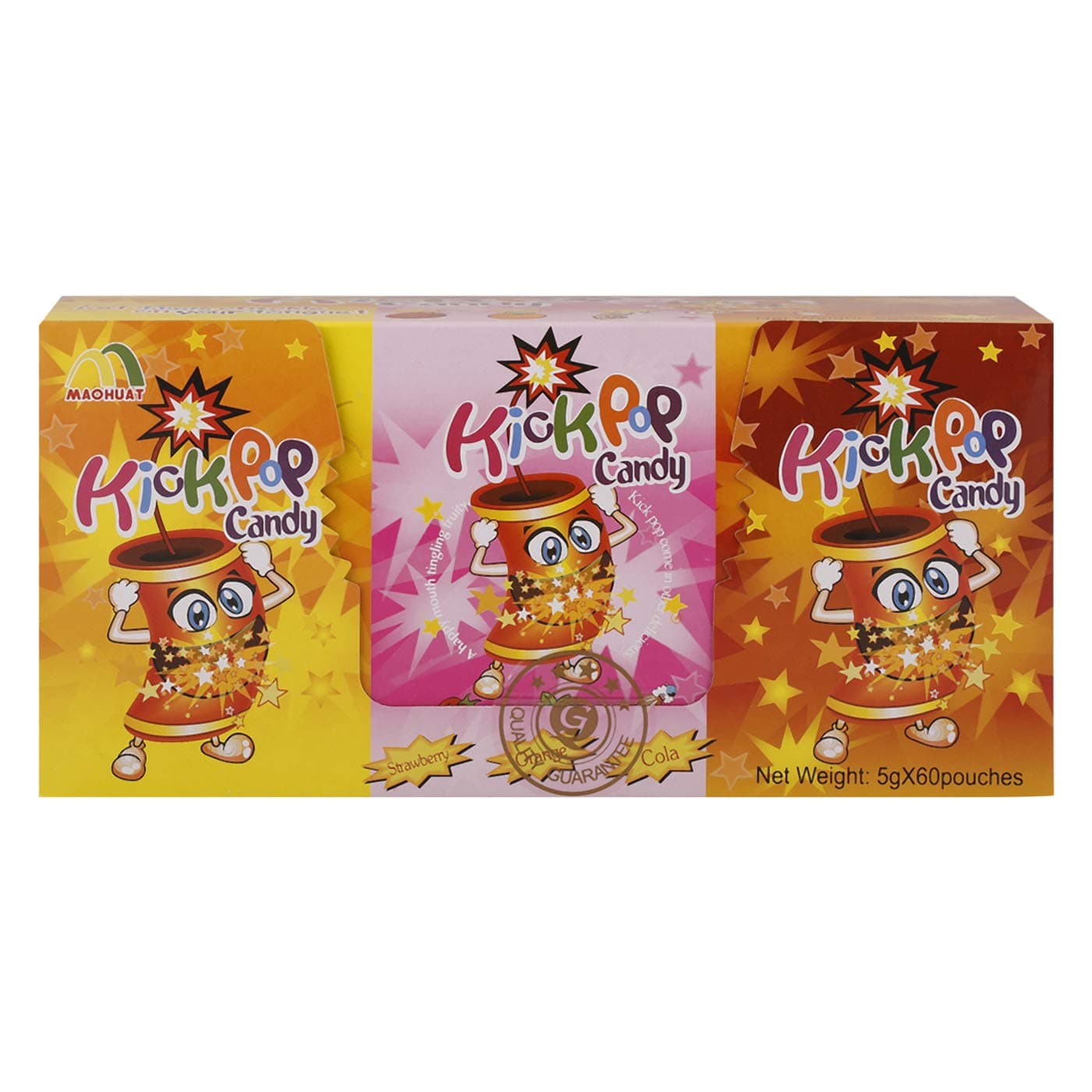 Maohuat Kick Pop Candy, 5 gm, 60 Pouches