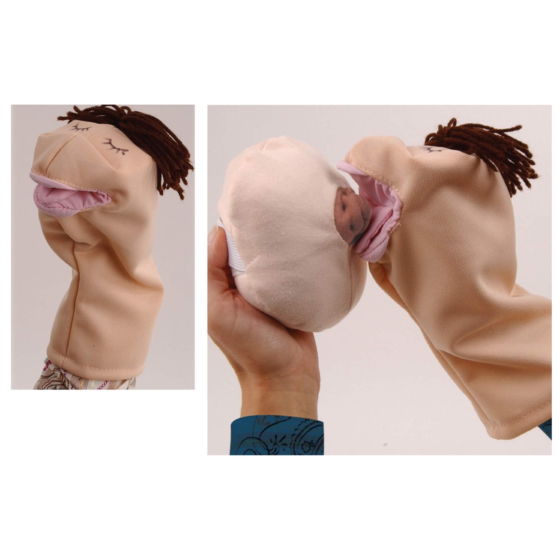 Cloth Breast and Hand Puppet Model Set, Beige