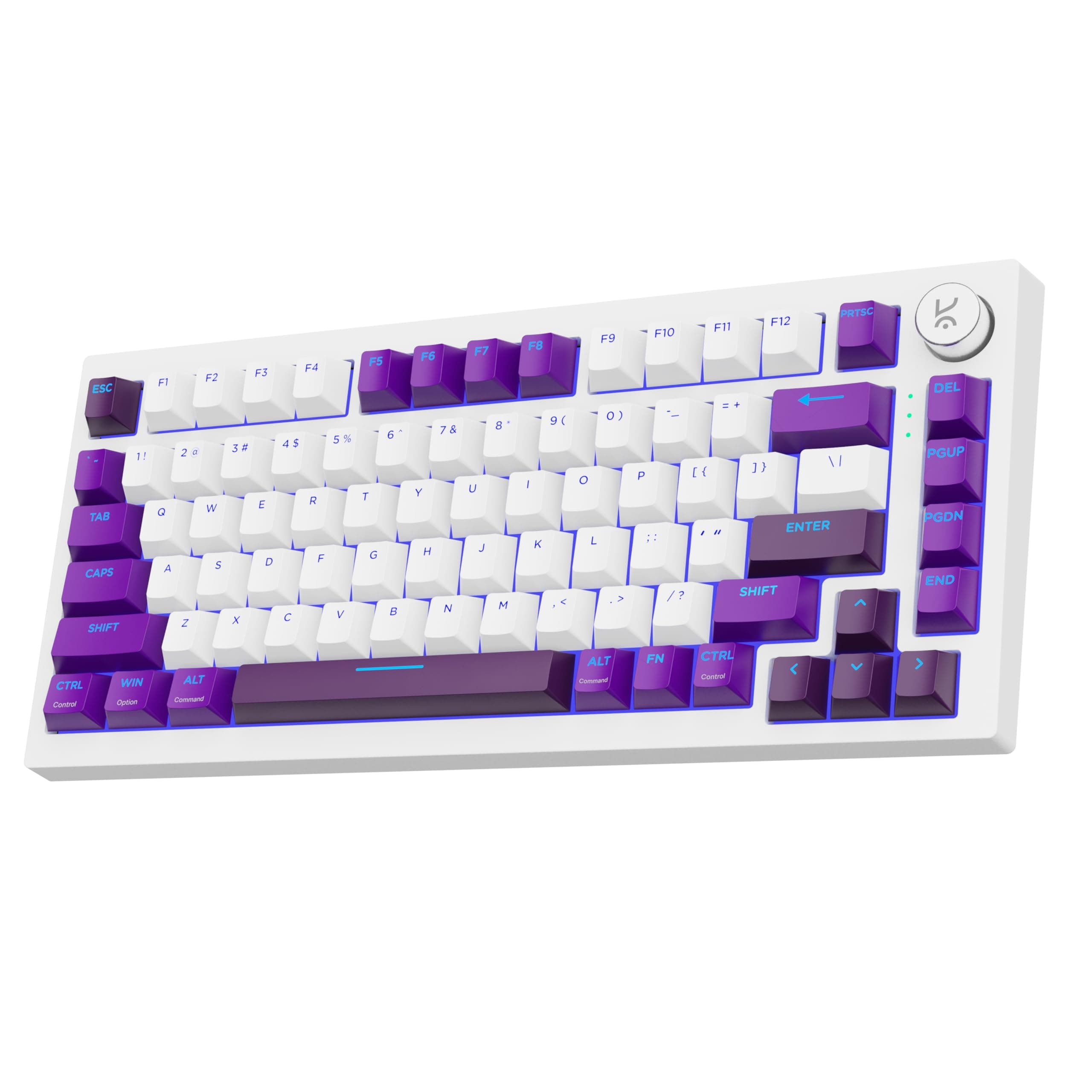 Swarm 75% Wireless Mechanical Keyboard with Pass-Through Keycaps, Advanced Web Software, Pre-lubed Switches, 5-pin Hot Swap PCB, 5 Layers Sound Absorption and Software Support
