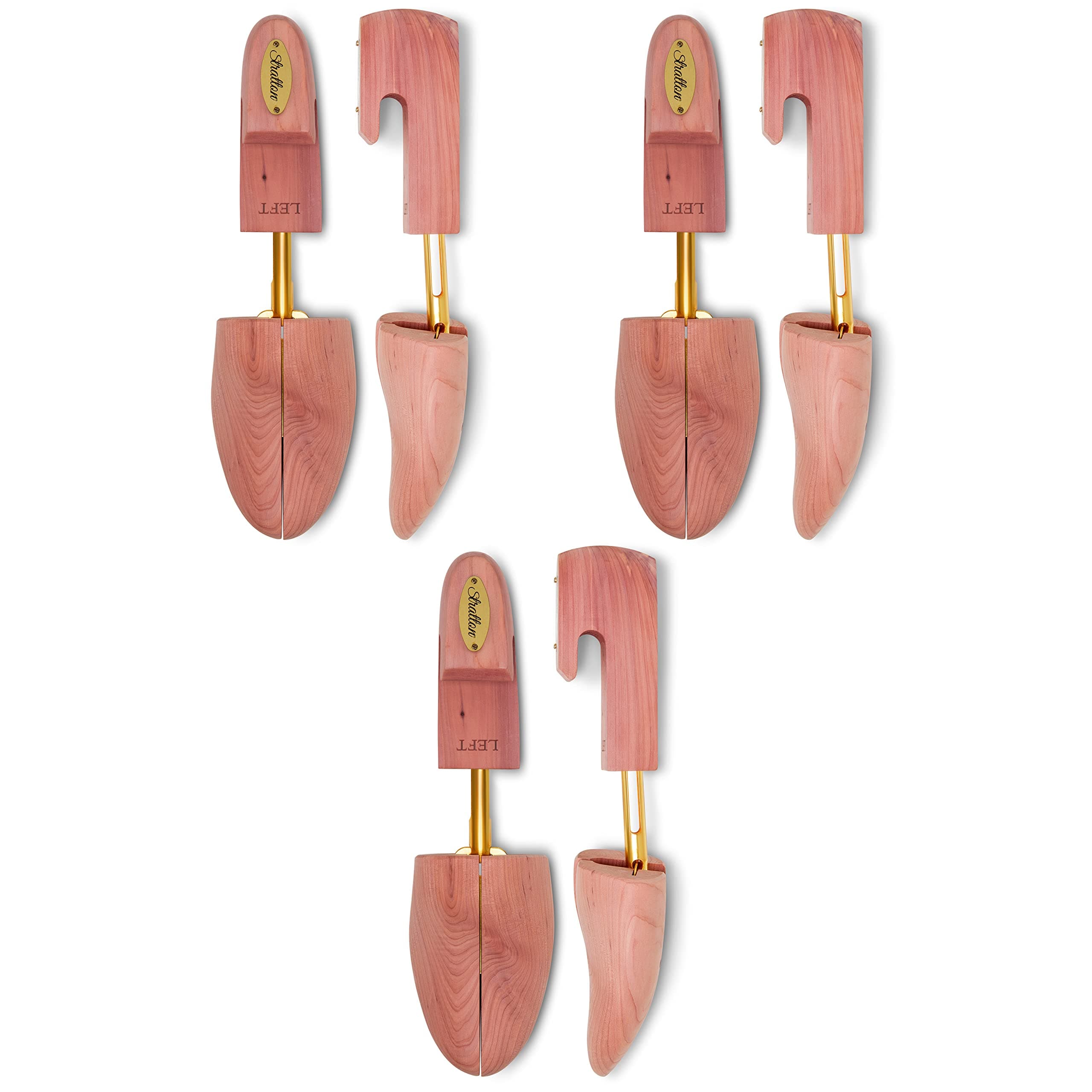 StrattonMEN’S ADJUSTABLE SPLIT TOE CEDAR SHOE TREE | 2-PACK | GROWN IN USA | GREAT GIFT FOR MEN