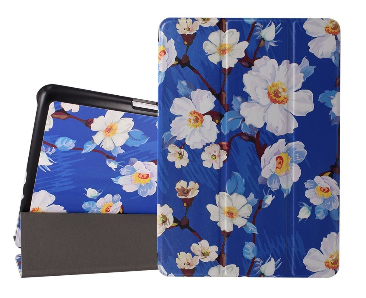 Galaxy Tab A 9.7 Case - Tessday Smart Shell Cover for Samsung Galaxy Tab A 9.7(SM-T550, SM-P550), Flowers