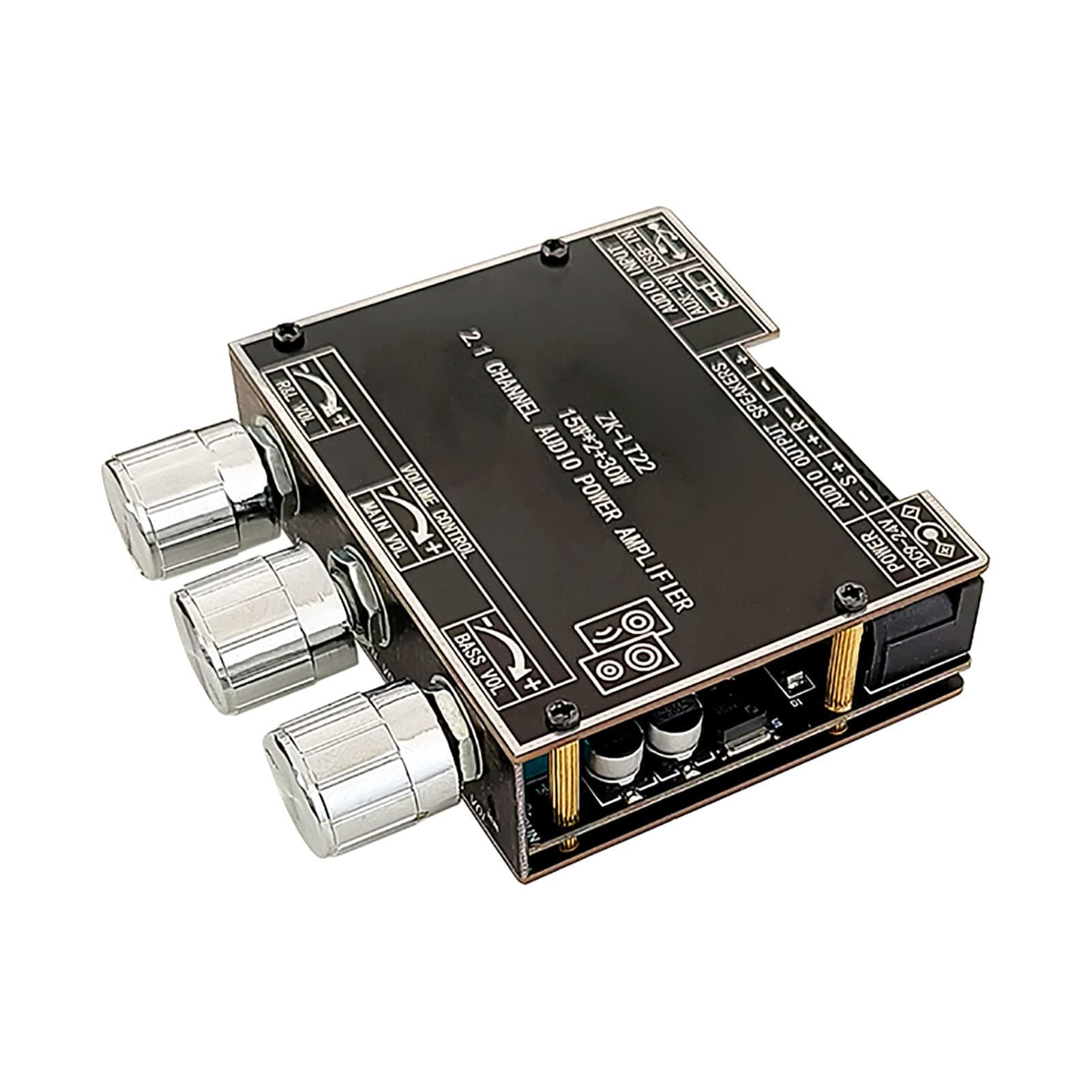 Audio Amplifier Module 2.1 Channel Stepless Tuning 10 Sounds Audio Amplifier Board