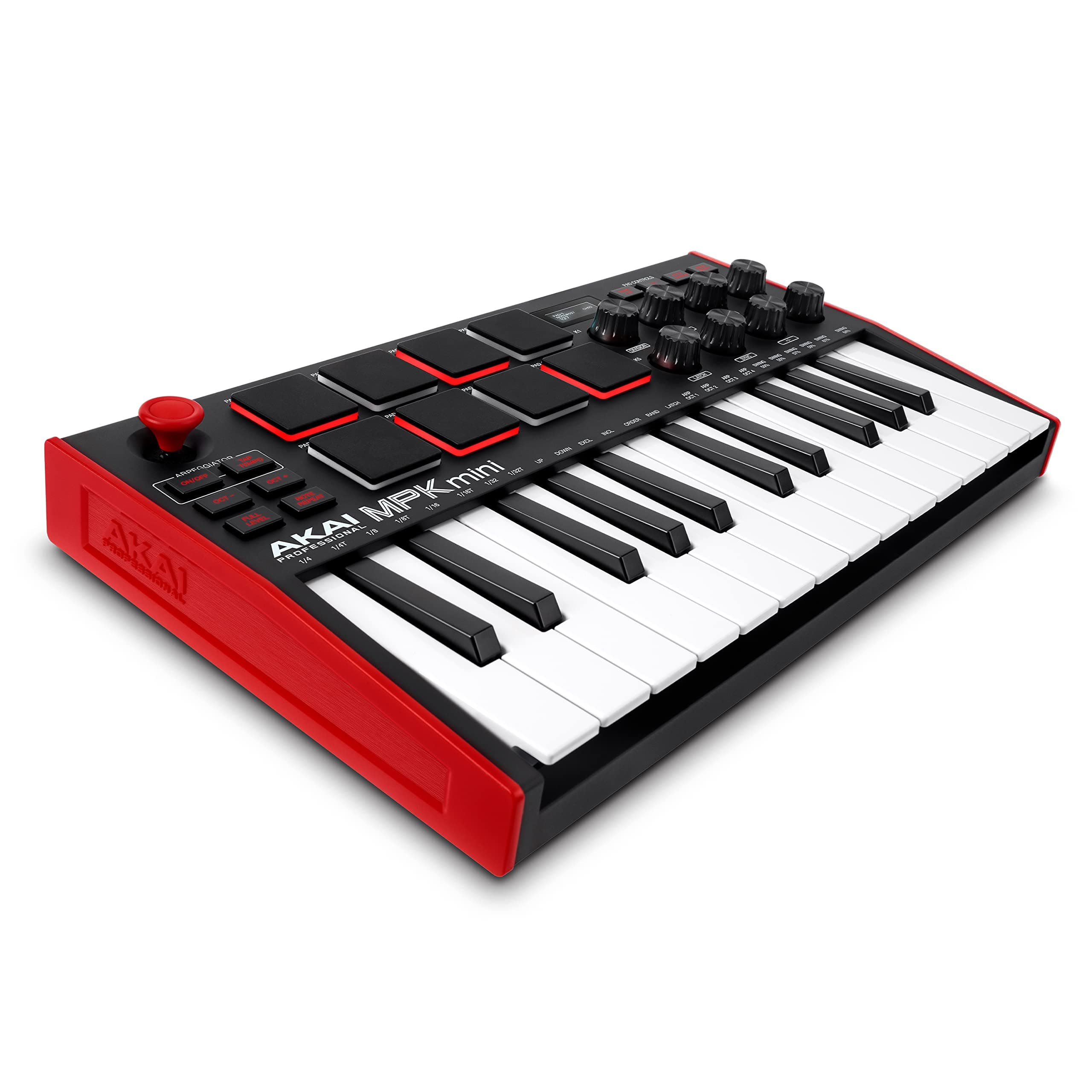 MPK Mini MK3 25 Key USB MIDI Keyboard Controller With 8 Backlit Drum Pads, 8 Knobs, Music Production Software and Native Instruments Sound Package (NKS Integration)