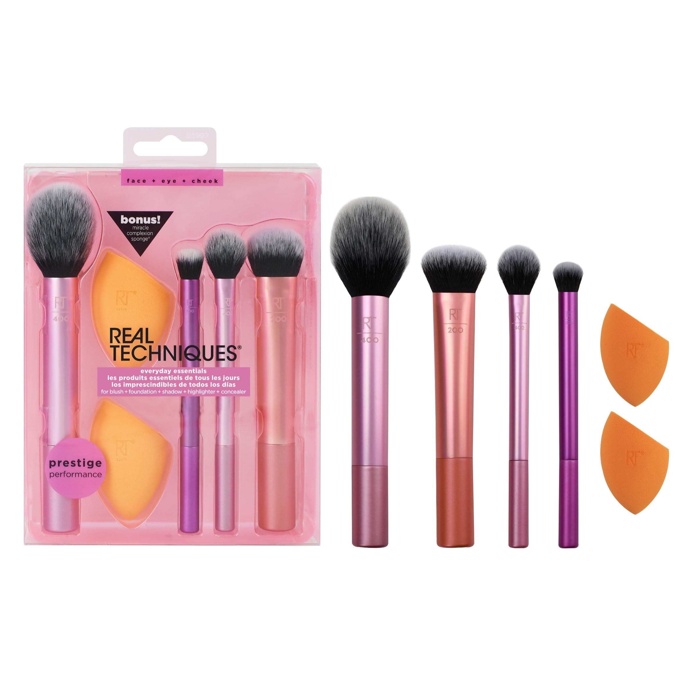 Real Techniques Miracle Beauty Blender Sponge Set with Makeup Brush Cleaner