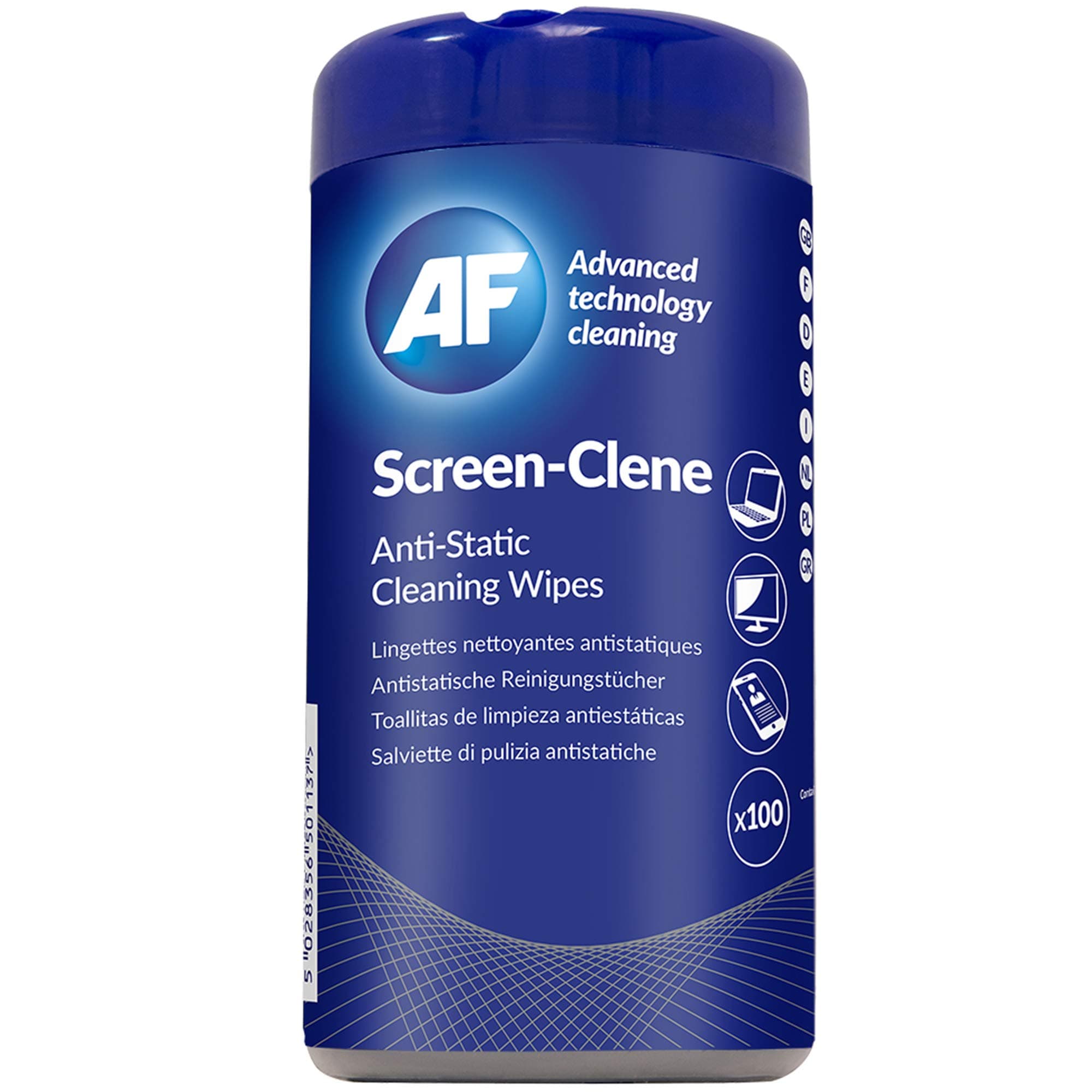 Anti Static Screen Cleaning Wipes - Pre-moistened for Computer, Laptop, TV, Tablets, Phone etc. Tub x100