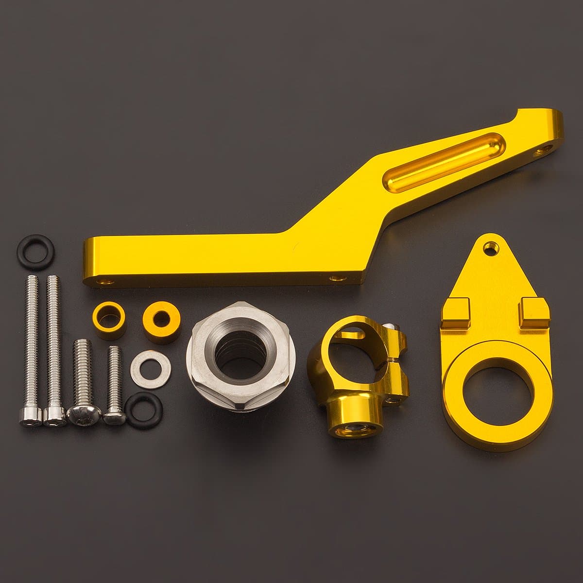 FXCNC Motorcycle CNC Steering Damper Stabilizer Buffer Mounting Bracket Kit Fit For Ninja 600 ZX636 ZX6R ZX-6R 2009-2019