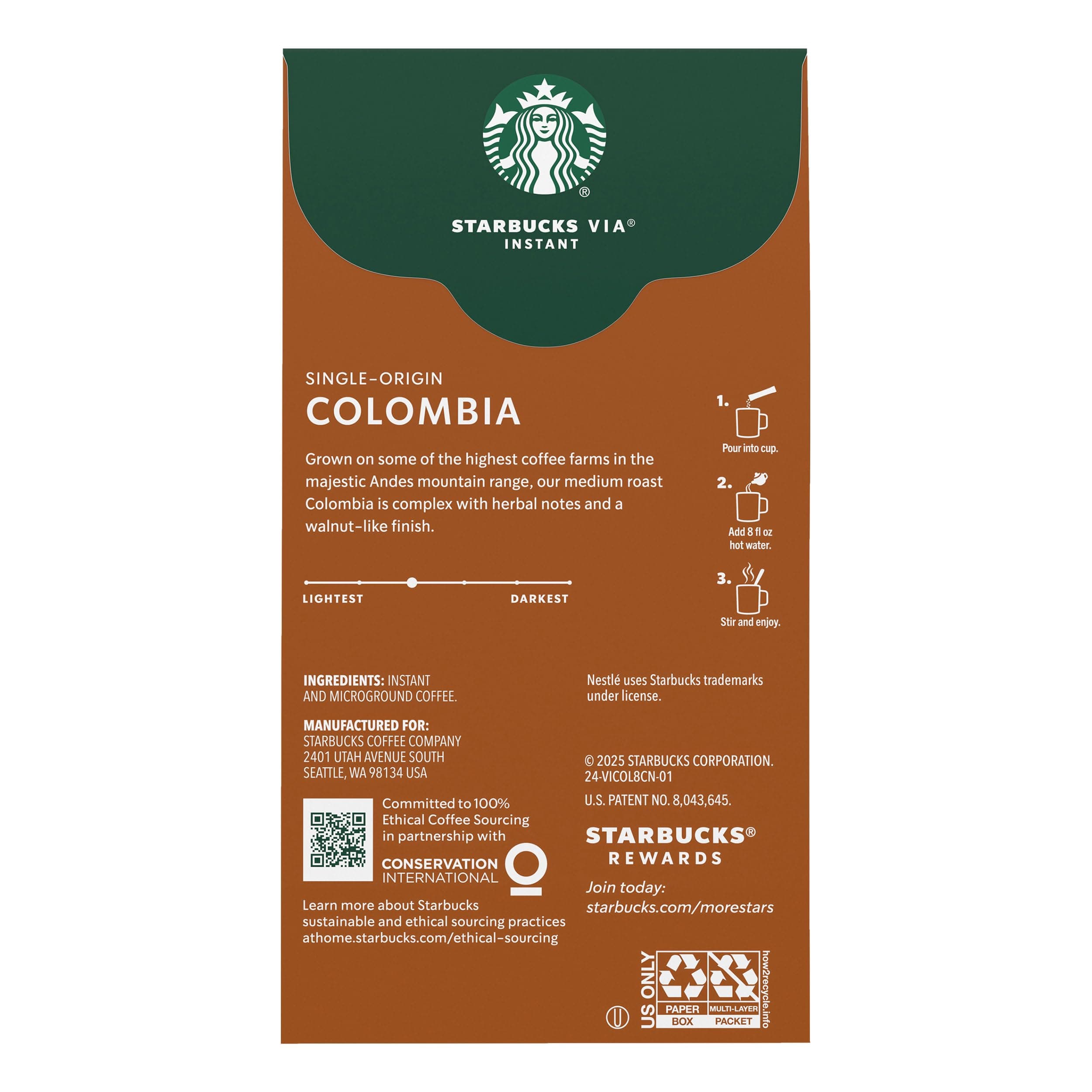 Starbucks VIA Instant Single-Origin Colombia