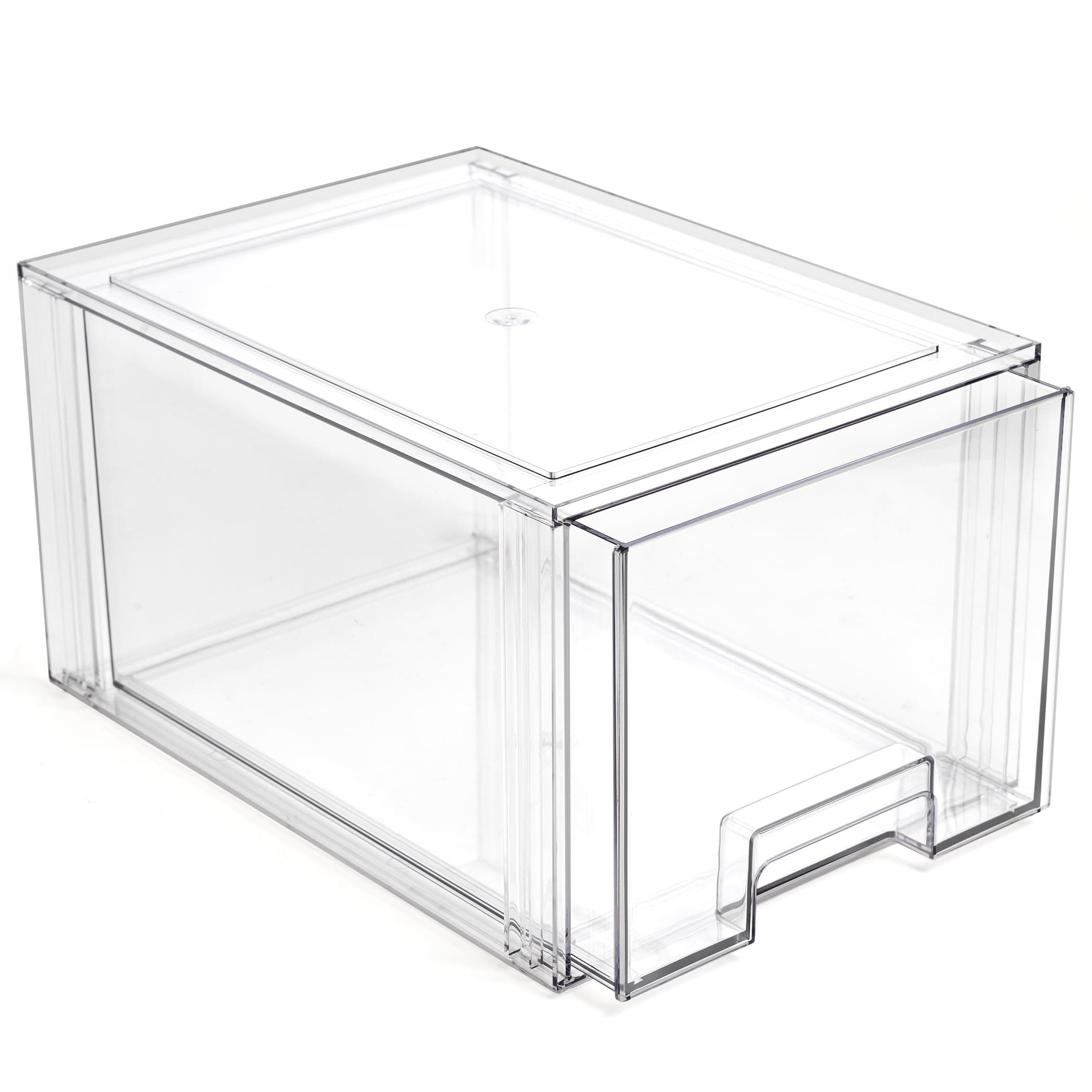 Stackable Storage Drawers, Tall Large - Clear | THE CRATE COLLECTION | Storage Bins With Drawers | Bathroom Organizers | Under Sink Organizer | Vanity Cabinet Home Organization