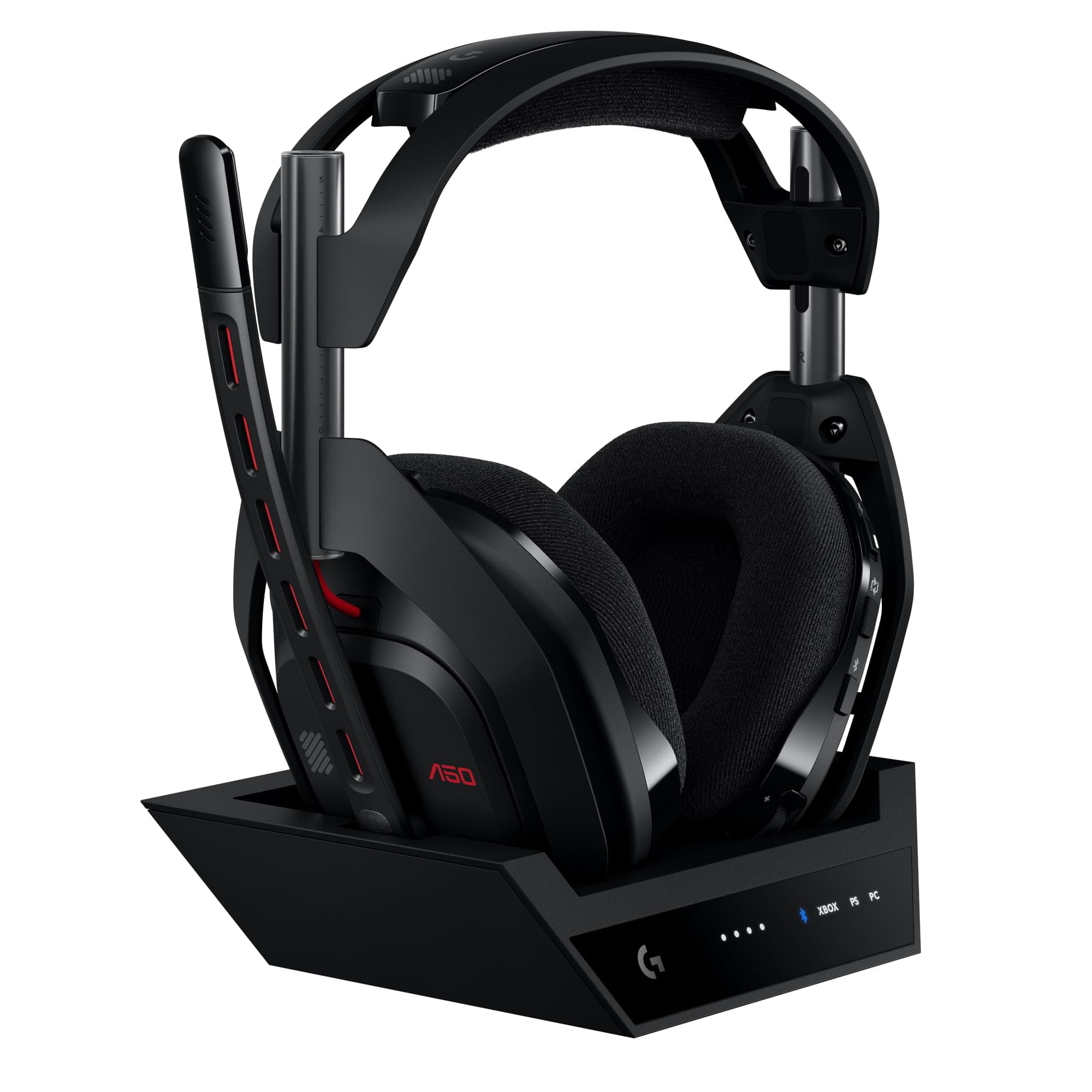 Astro A50 Multi-Platform Wireless Gaming Headset + Base Station for PS5/Xbox/PC: PLAYSYNC Audio Switcher, <16bit/48kHz (Console), <24bit/48kHz (PC), 24hr Battery, 2.4GHz & BT - Black