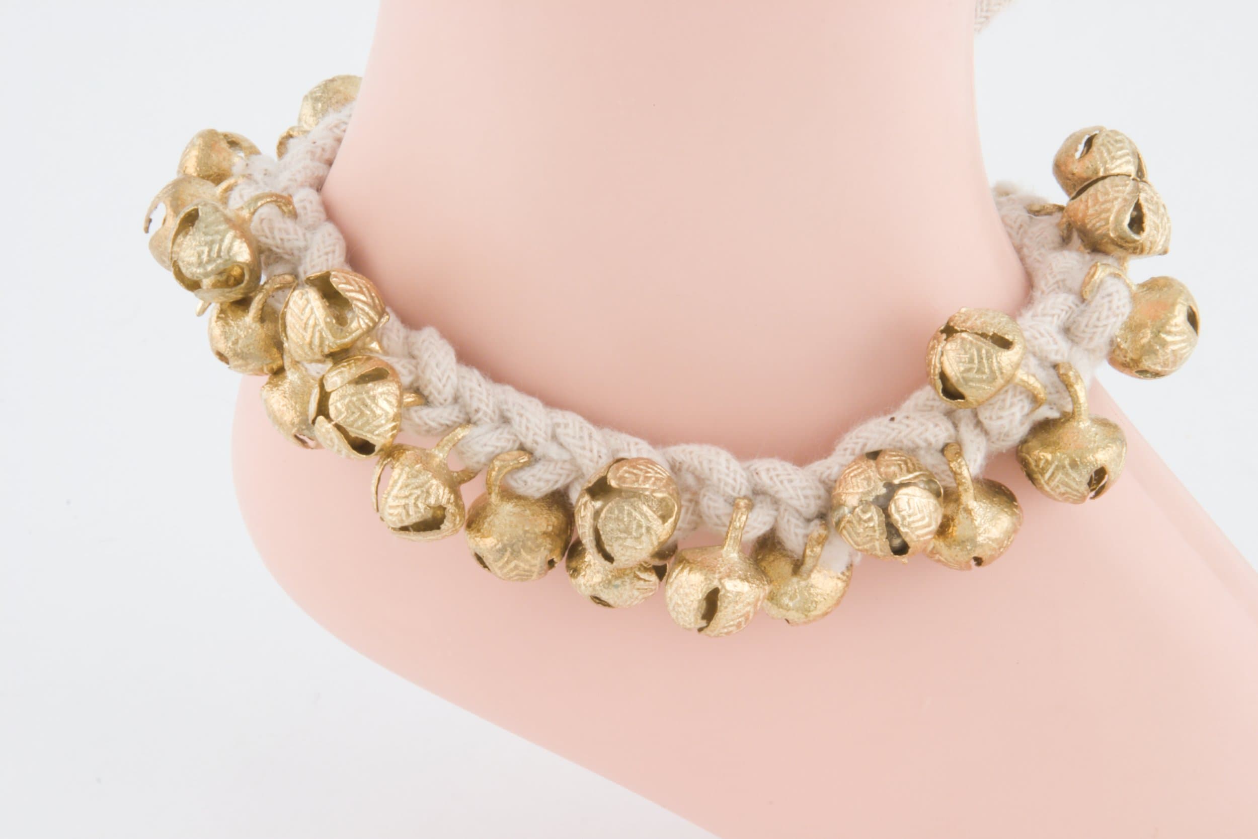 Anklet with Golden Bells on Cord